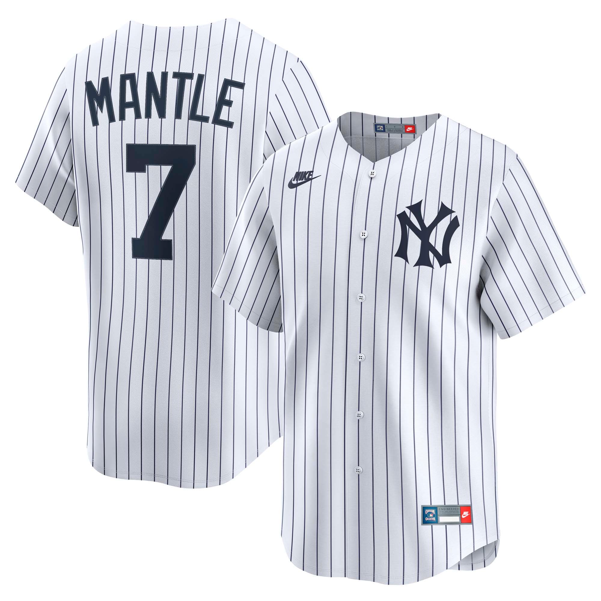 Mickey Mantle New York Yankees Throwback Cooperstown Collection Limited Jersey - White