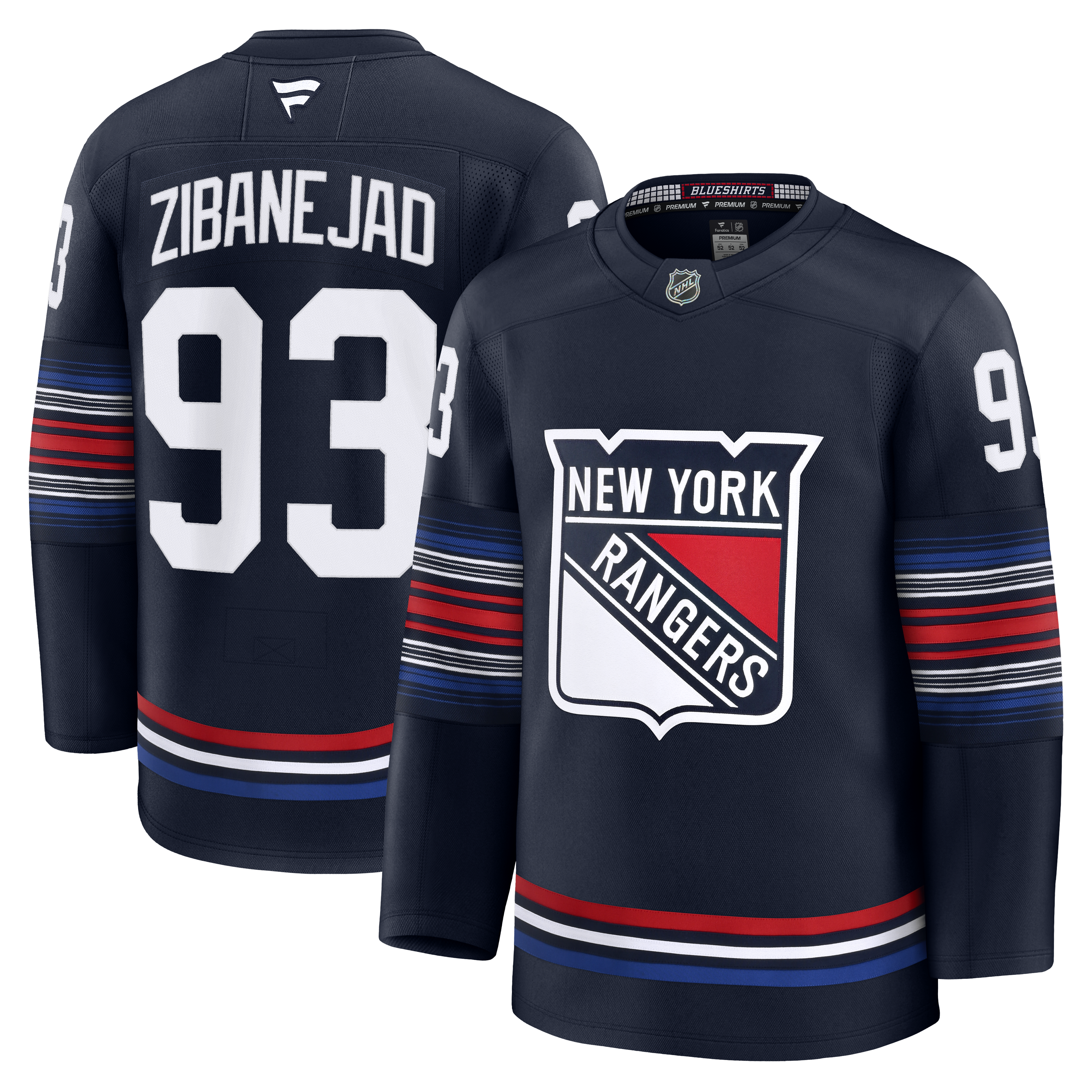 Mika Zibanejad New York Rangers Fanatics Alternate Premium Jersey