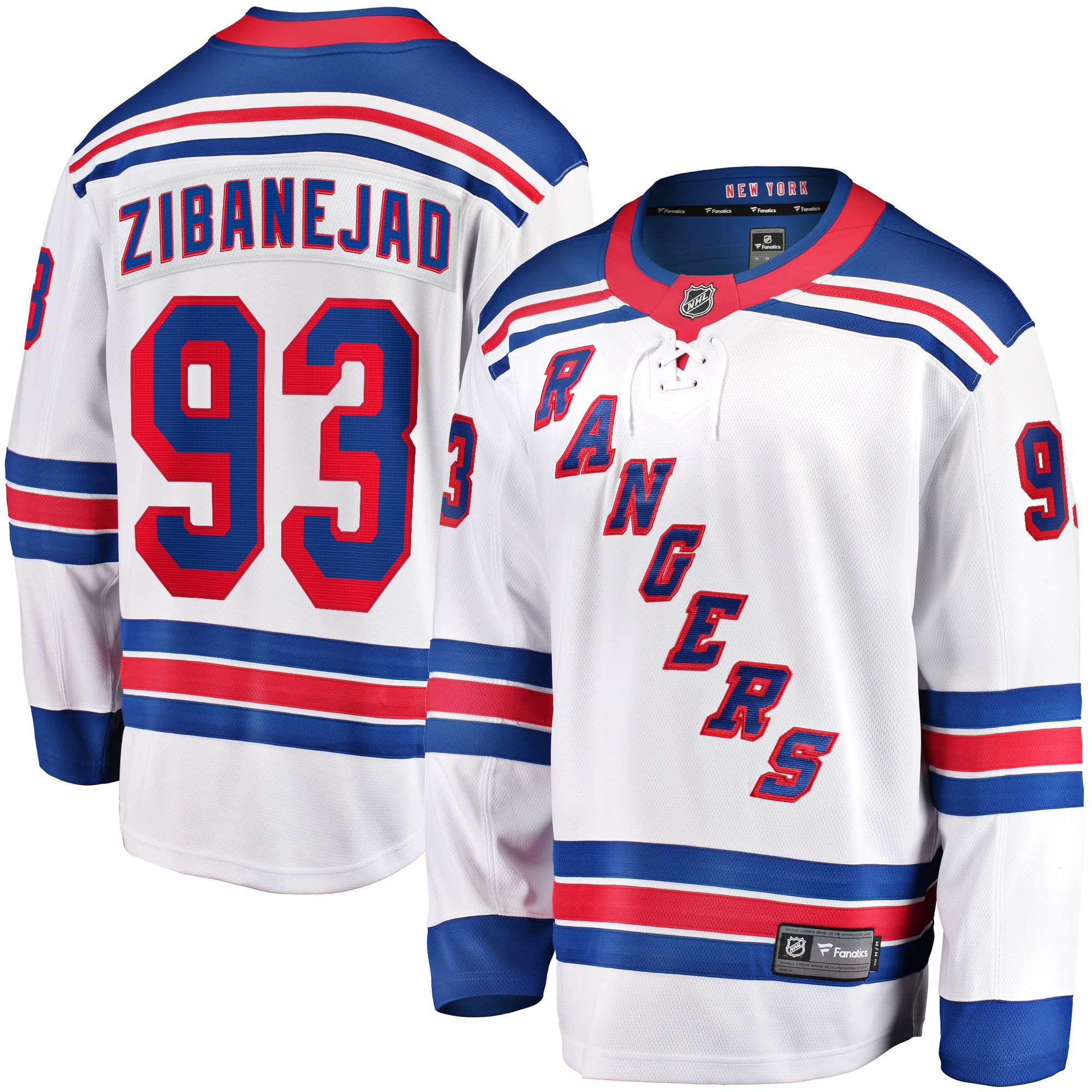 Mika Zibanejad New York Rangers Fanatics Away Premier Breakaway Player Jersey