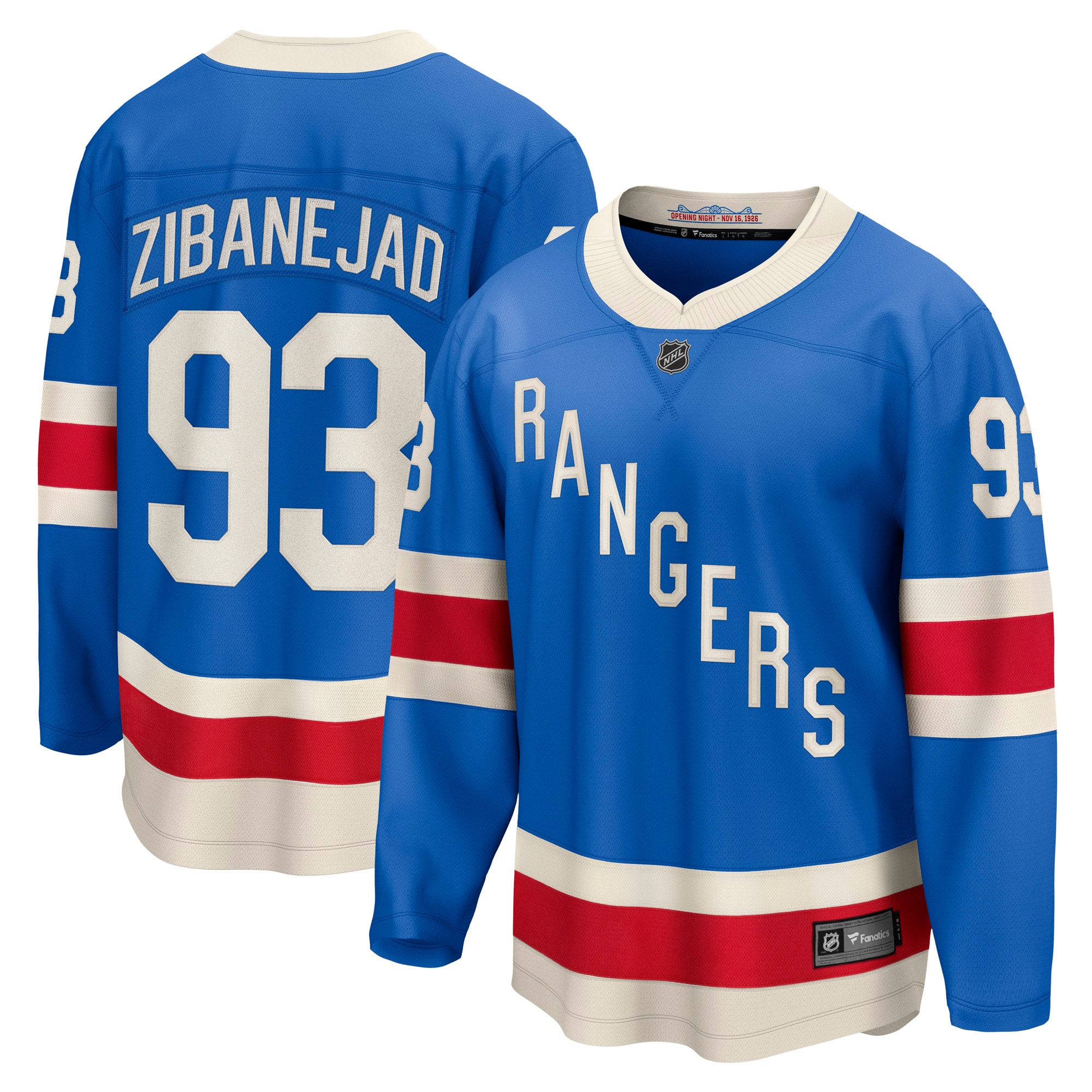 Mika Zibanejad New York Rangers Fanatics Centennial Breakaway Jersey - Blue