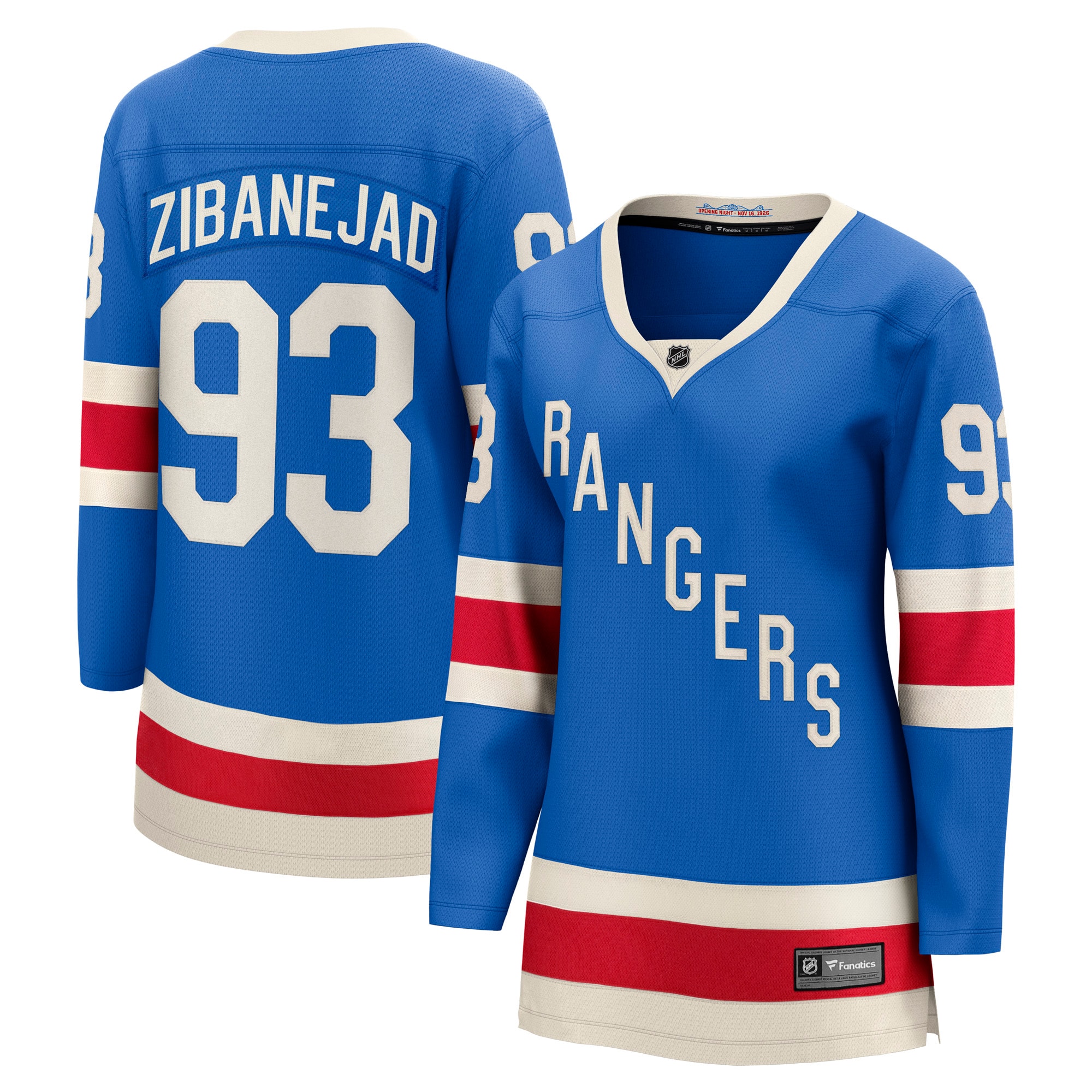 Mika Zibanejad New York Rangers Fanatics Women's Centennial Breakaway Jersey - Blue