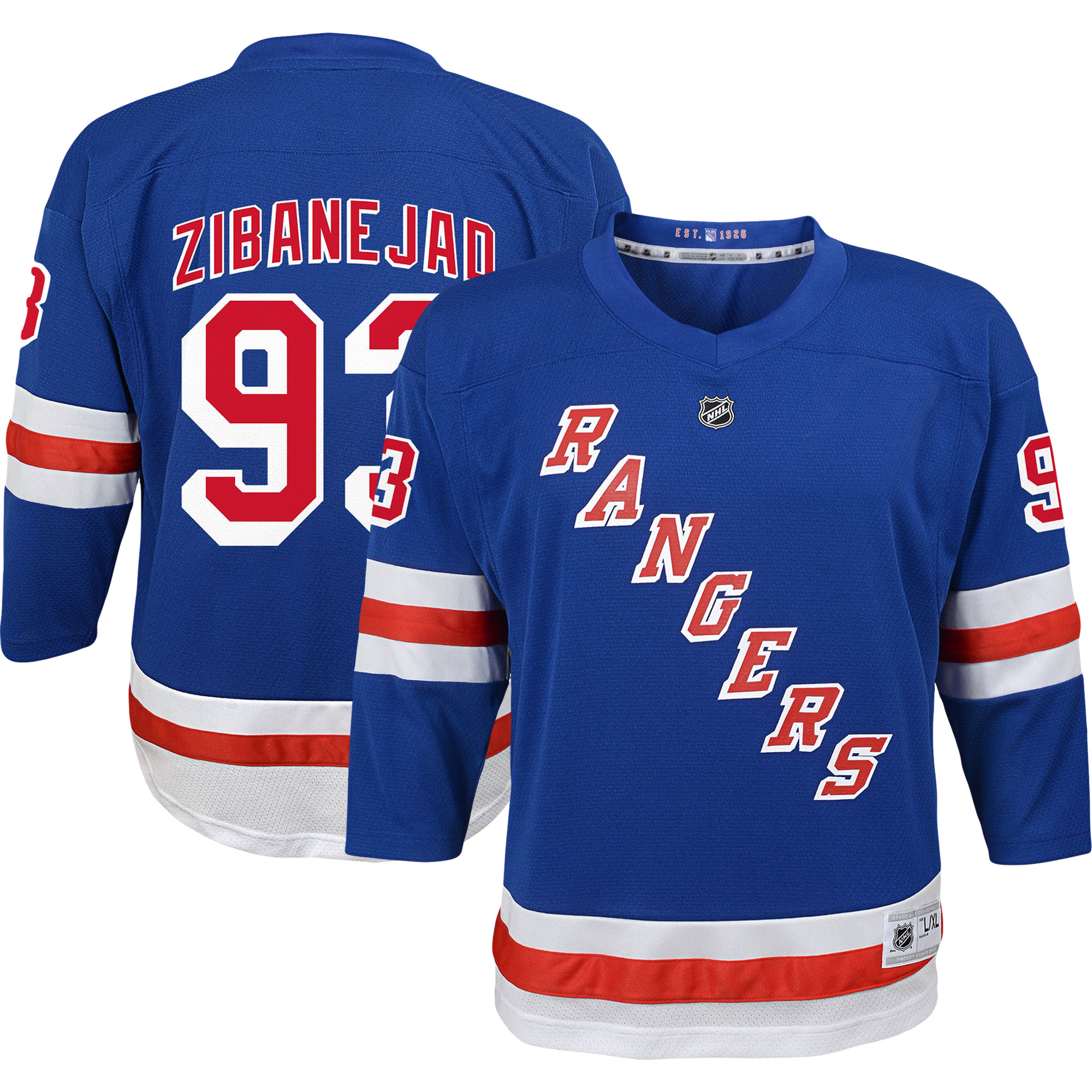 Mika Zibanejad New York Rangers Youth Home Player Jersey