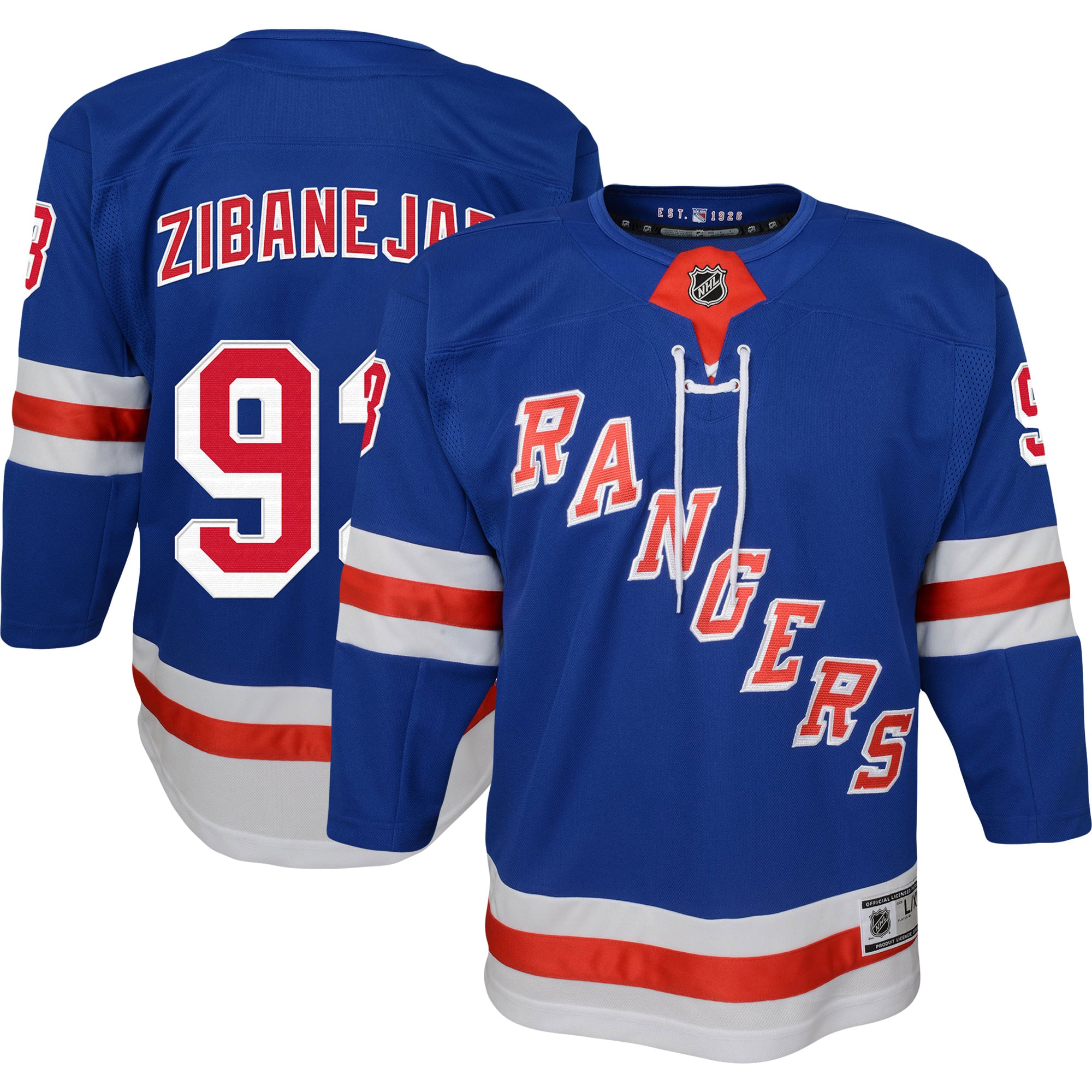 Mika Zibanejad New York Rangers Youth Home Premier Player Jersey