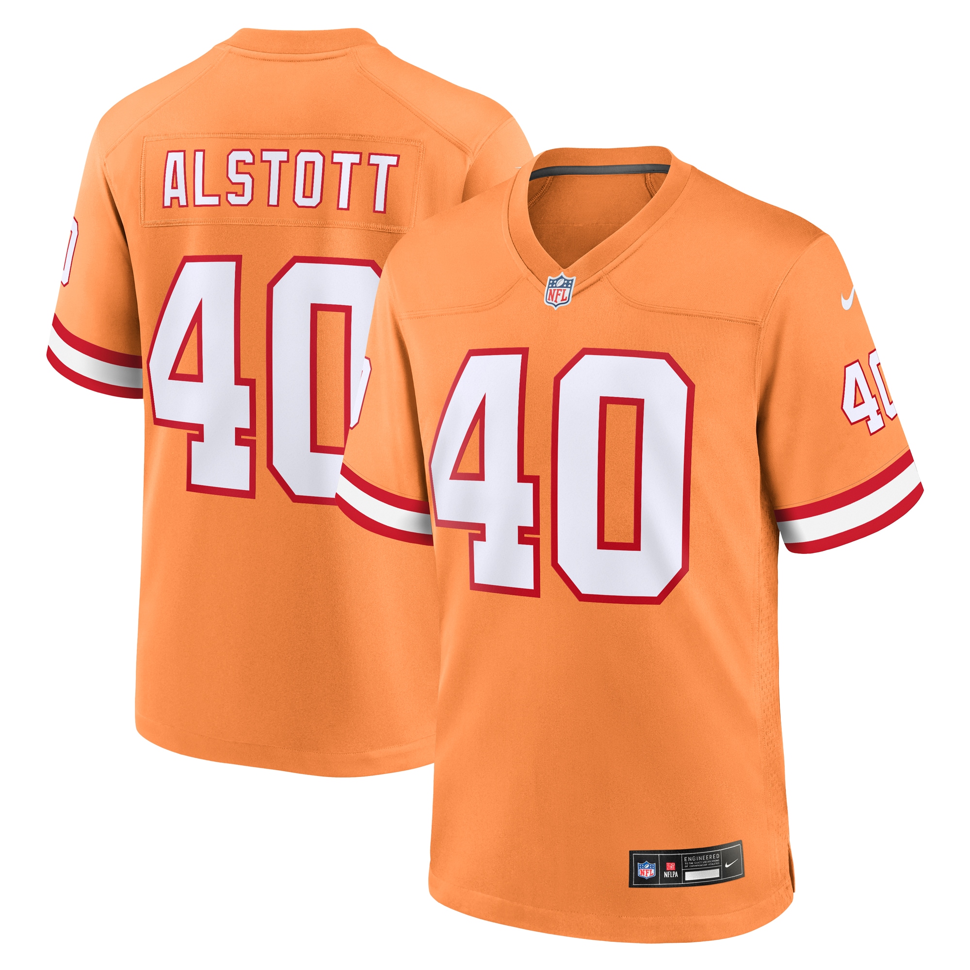 Mike Alstott Tampa Bay Buccaneers Throwback Game Jersey - Orange