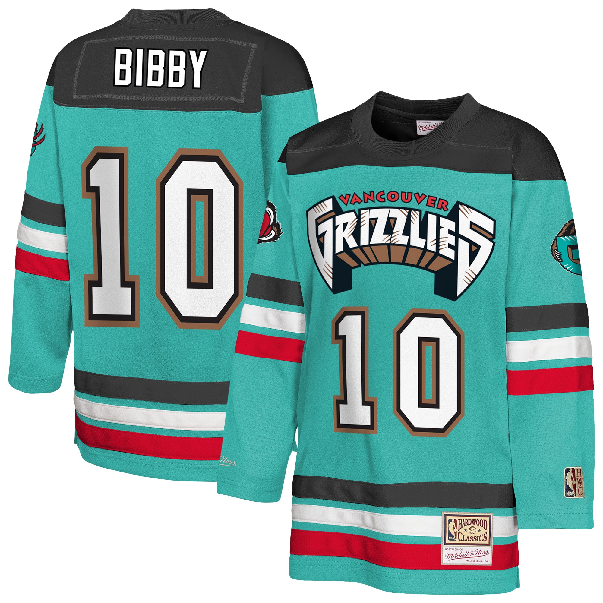 Mike Bibby Memphis Grizzlies Youth Maxxed Out 2.0 Fashion Hockey Jersey - Turquoise
