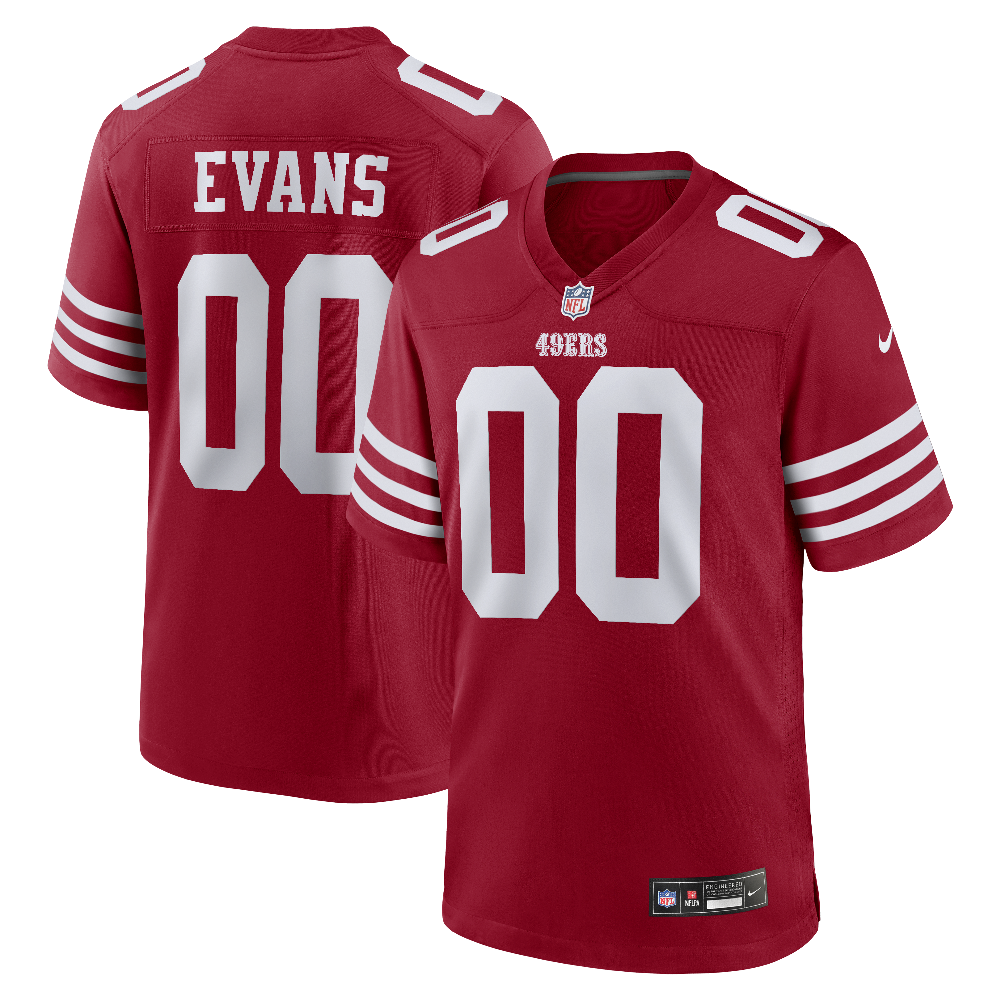 Mike Evans San Francisco 49ers Game Jersey - Scarlet