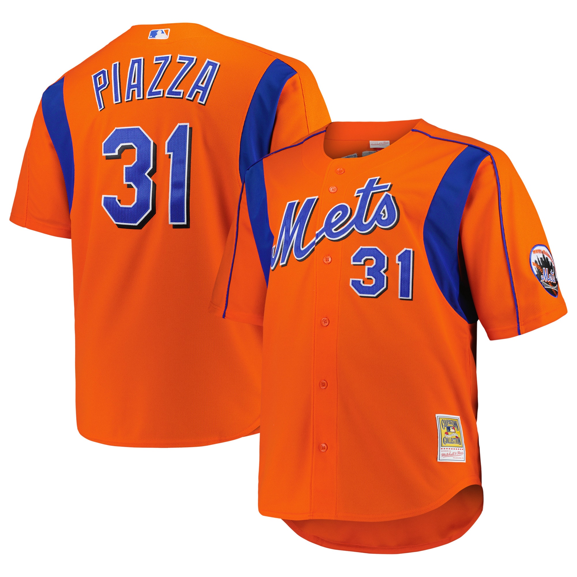 Mike Piazza New York Mets Big & Tall Cooperstown Mesh Batting Practice Jersey