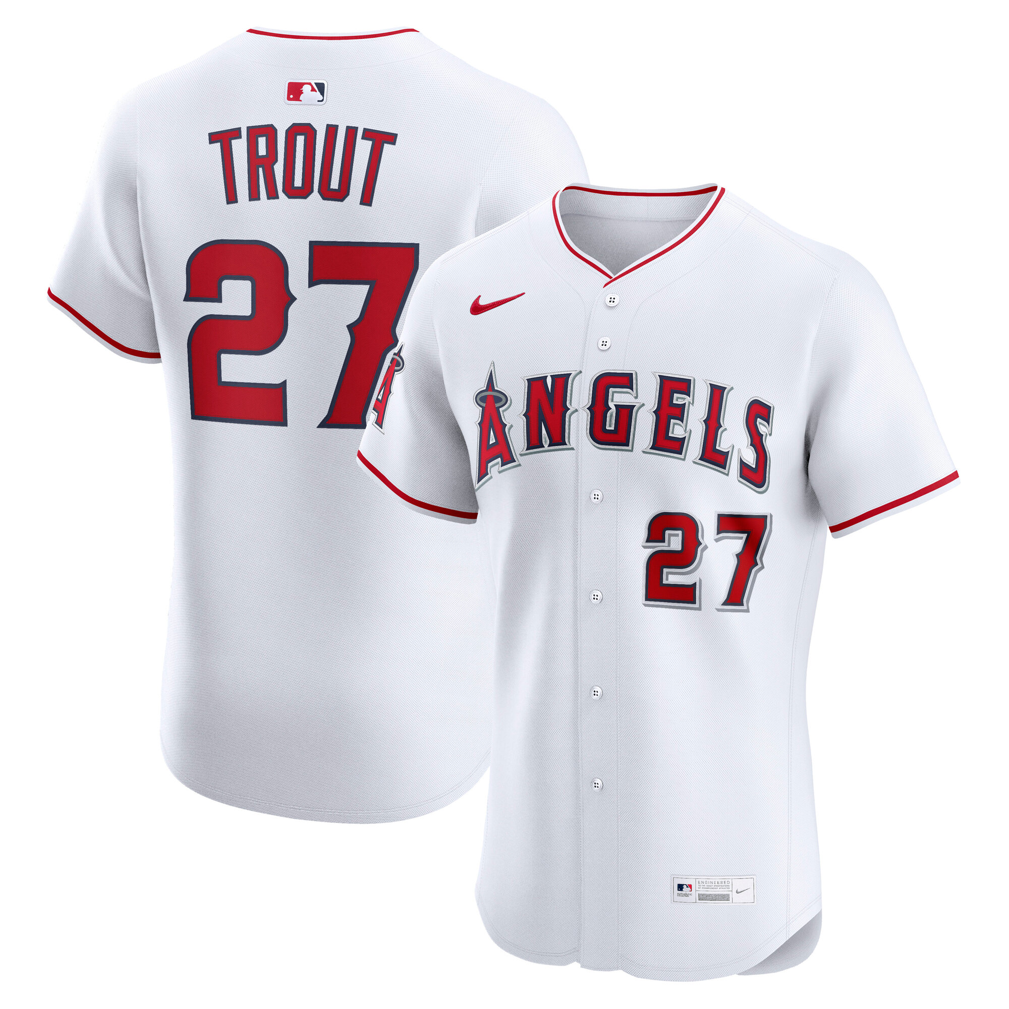 Mike Trout Los Angeles Angels Home ElitePlayer Jersey