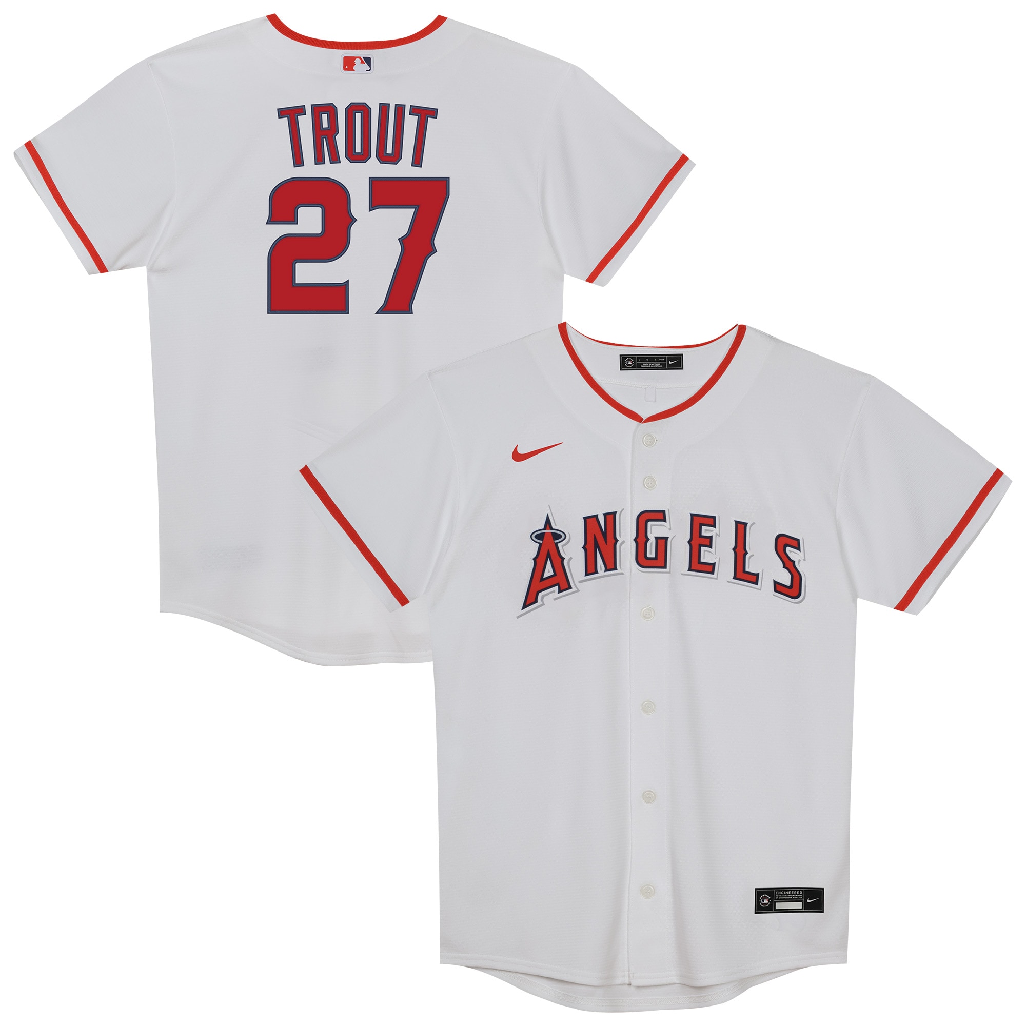 Mike Trout Los Angeles Angels Preschool Home Player Jersey - White