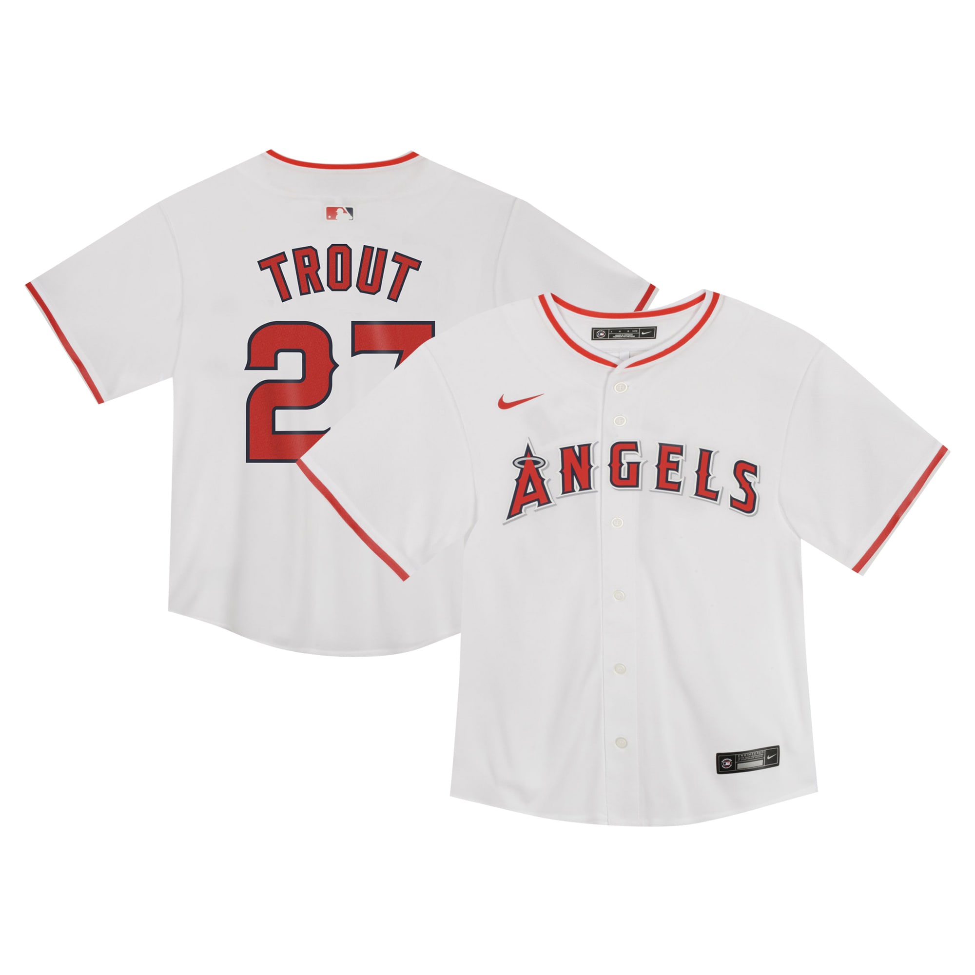Mike Trout Los Angeles Angels Toddler Game Jersey - White