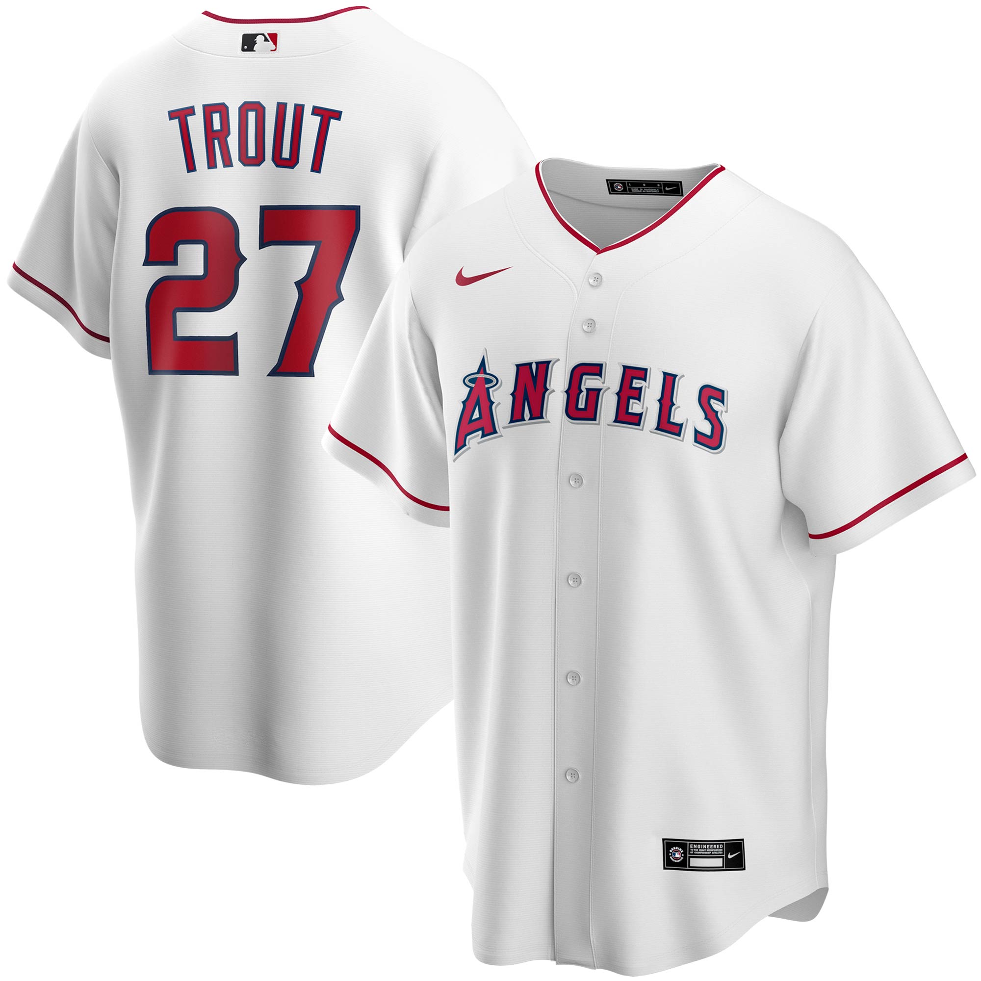 Mike Trout Los Angeles Angels Youth Alternate Player Jersey - White