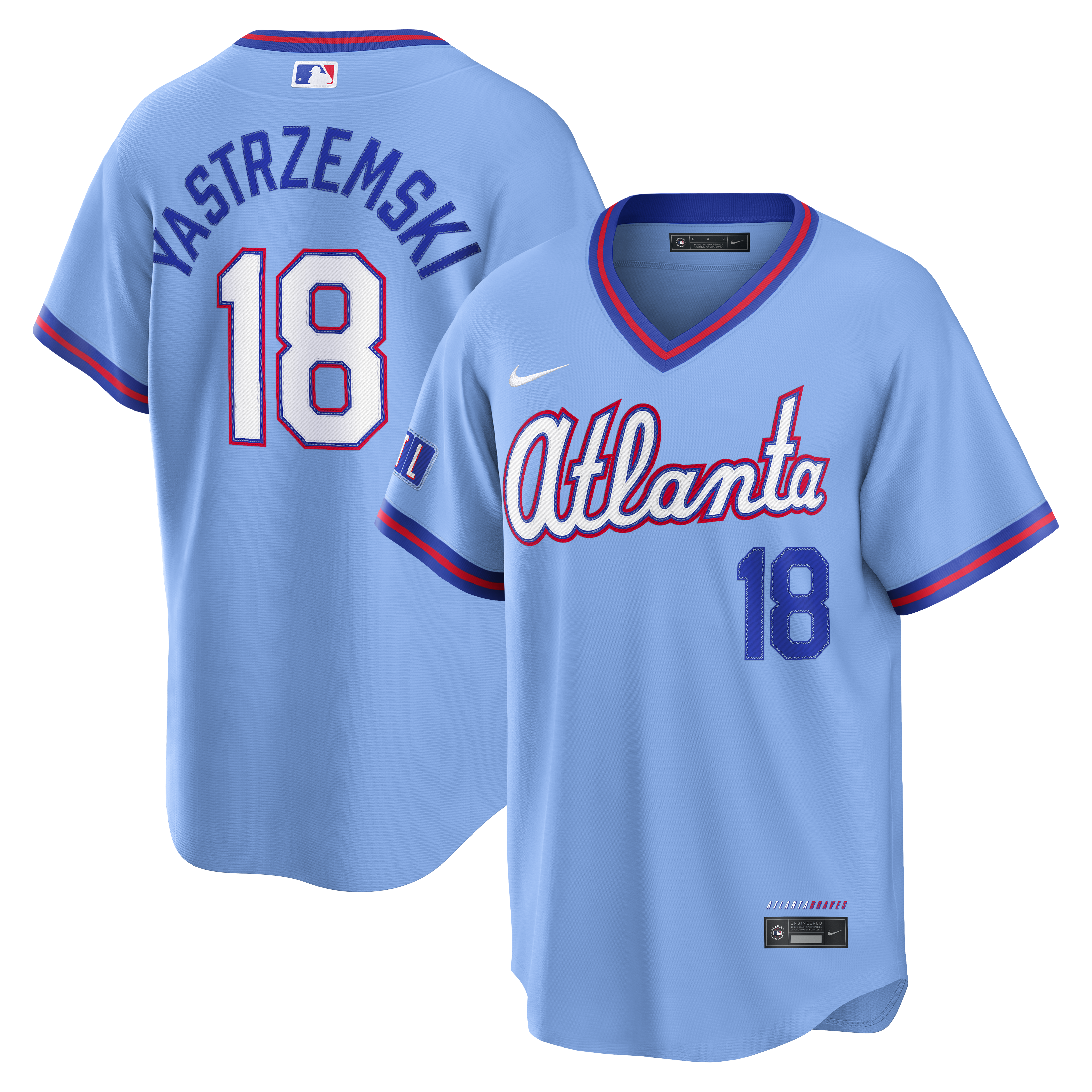 Mike Yastrzemski Atlanta Braves 2026 City Connect Stadium Jersey - Powder Blue