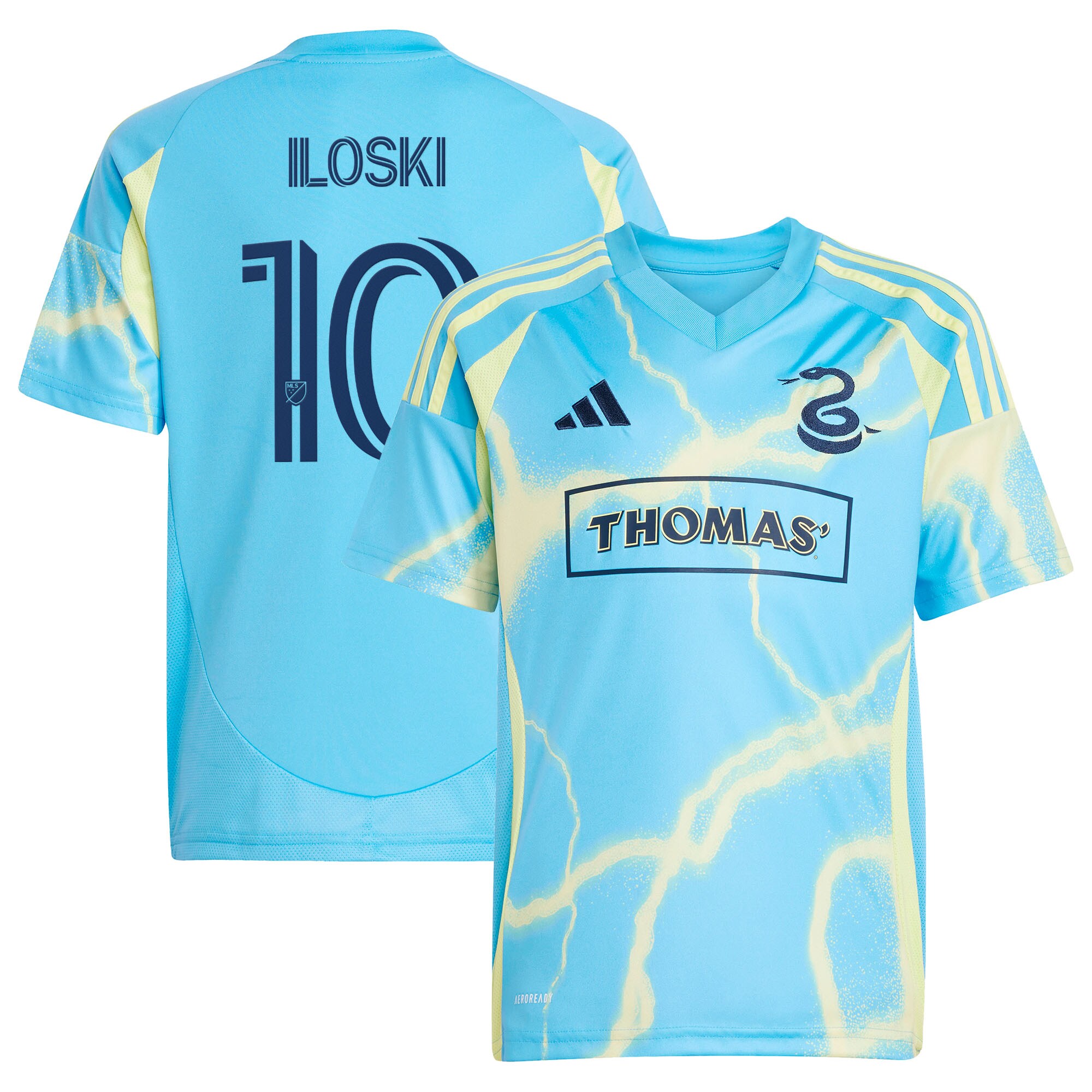 Milan Iloski Philadelphia Union Youth 2025 The Voltage Kit Jersey - Blue