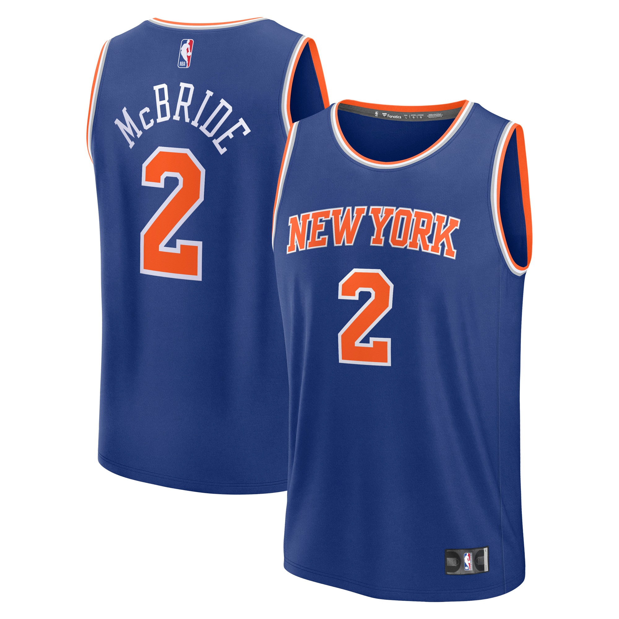 Miles McBride New York Knicks Fanatics Fast Break Player Jersey - Icon Edition - Blue