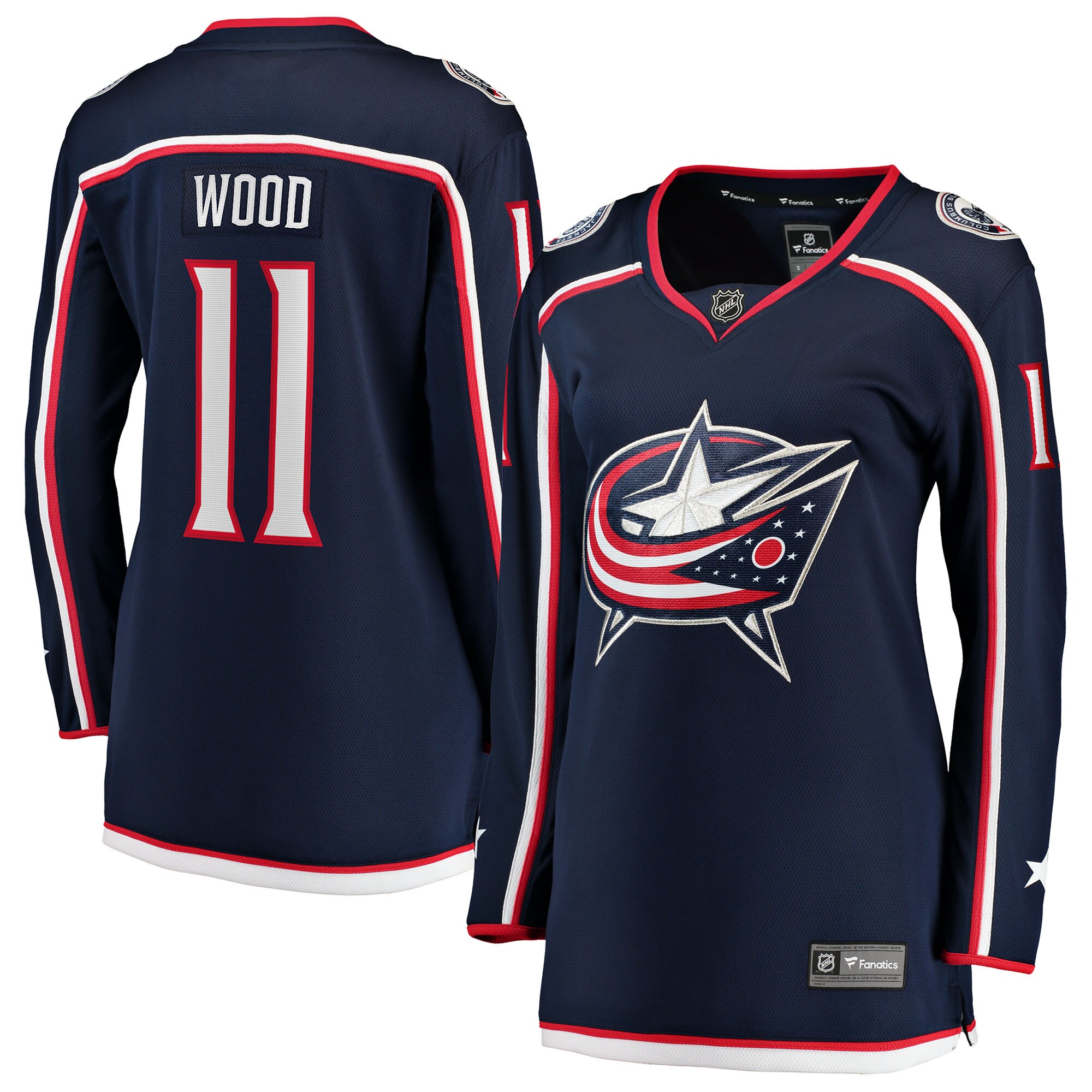 Miles Wood Columbus Blue Jackets Fanatics Women's Home Breakaway Jersey - Navy