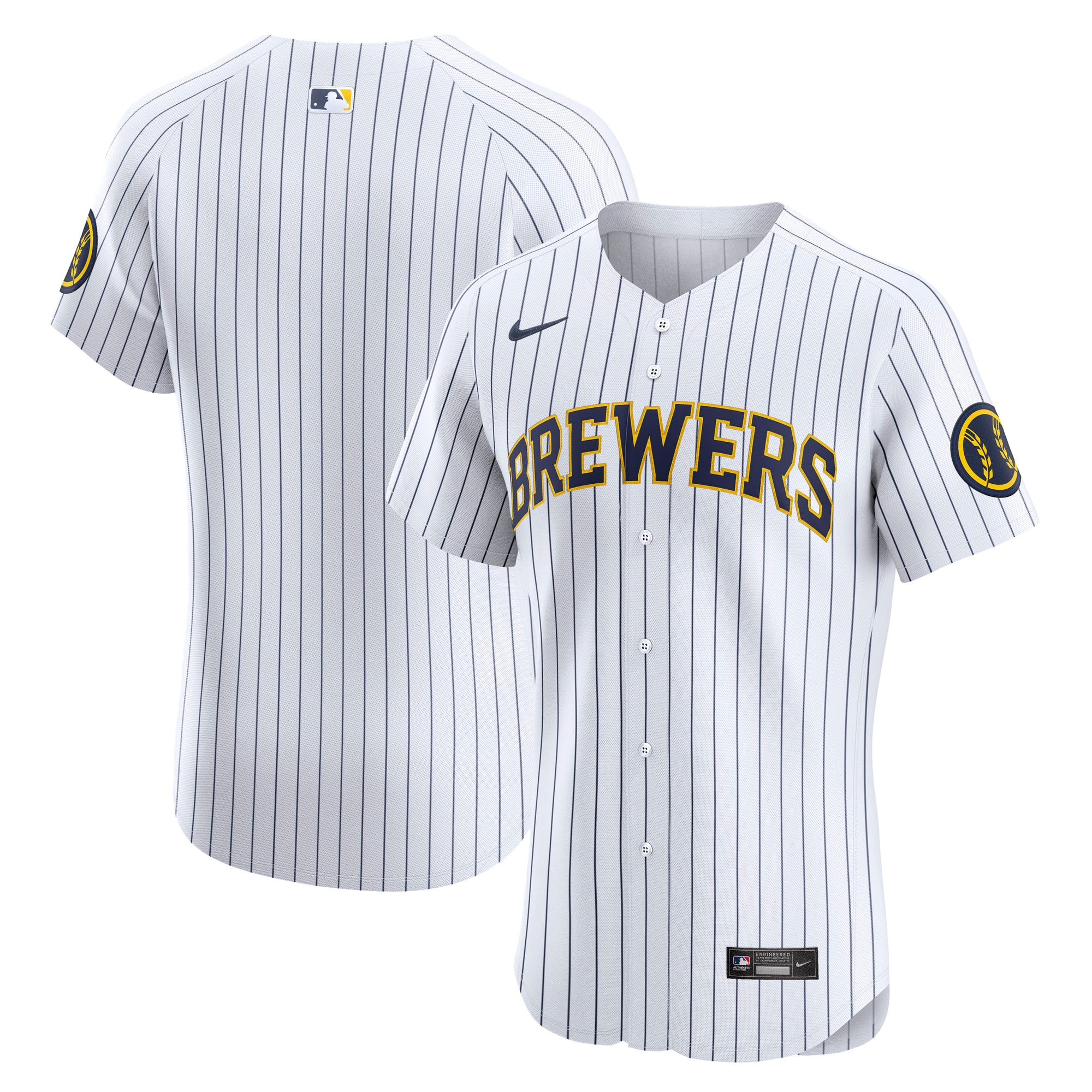 Milwaukee Brewers Alternate Vapor Premier Elite Patch Jersey - White