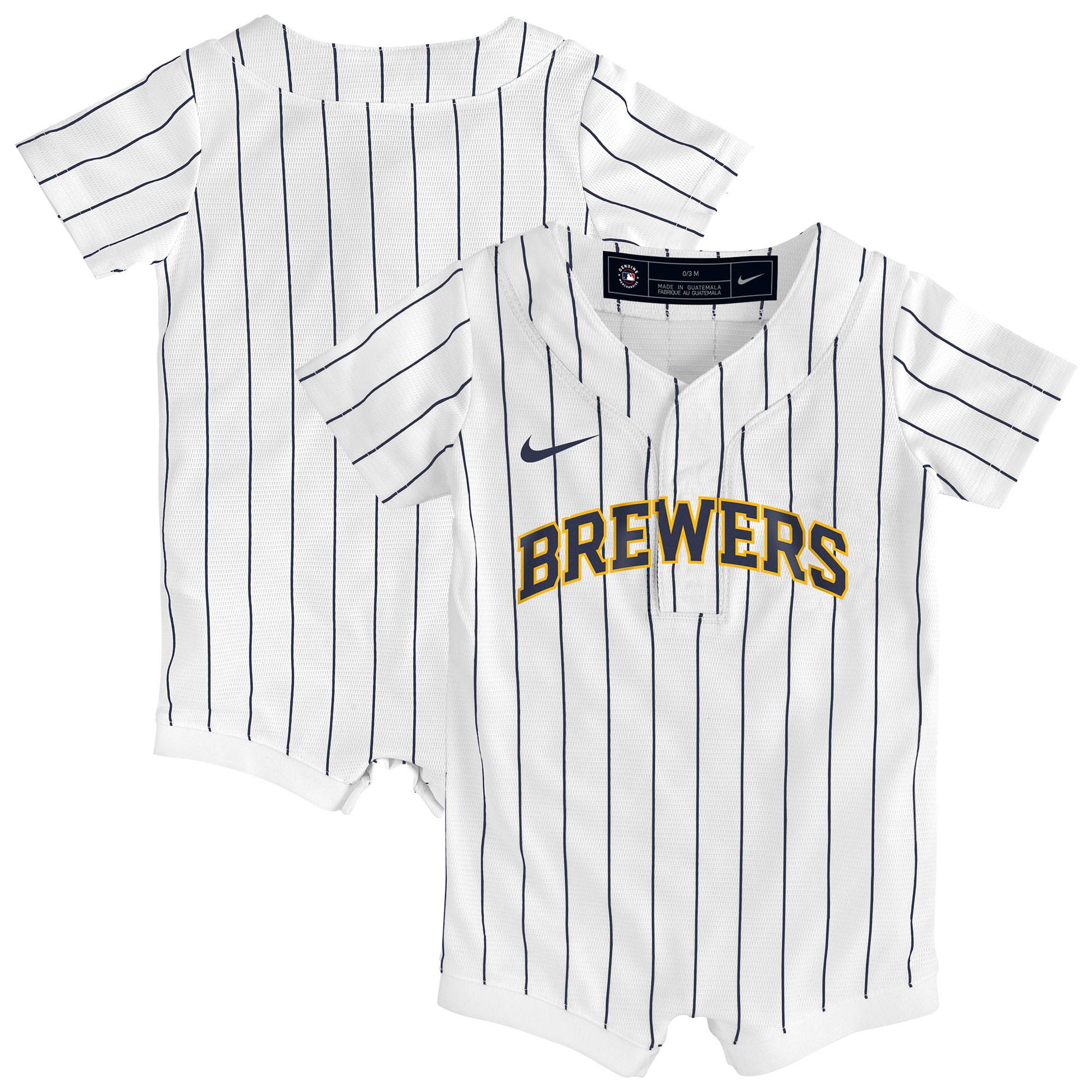 Milwaukee Brewers Newborn & Infant Alternate Romper Jersey - White