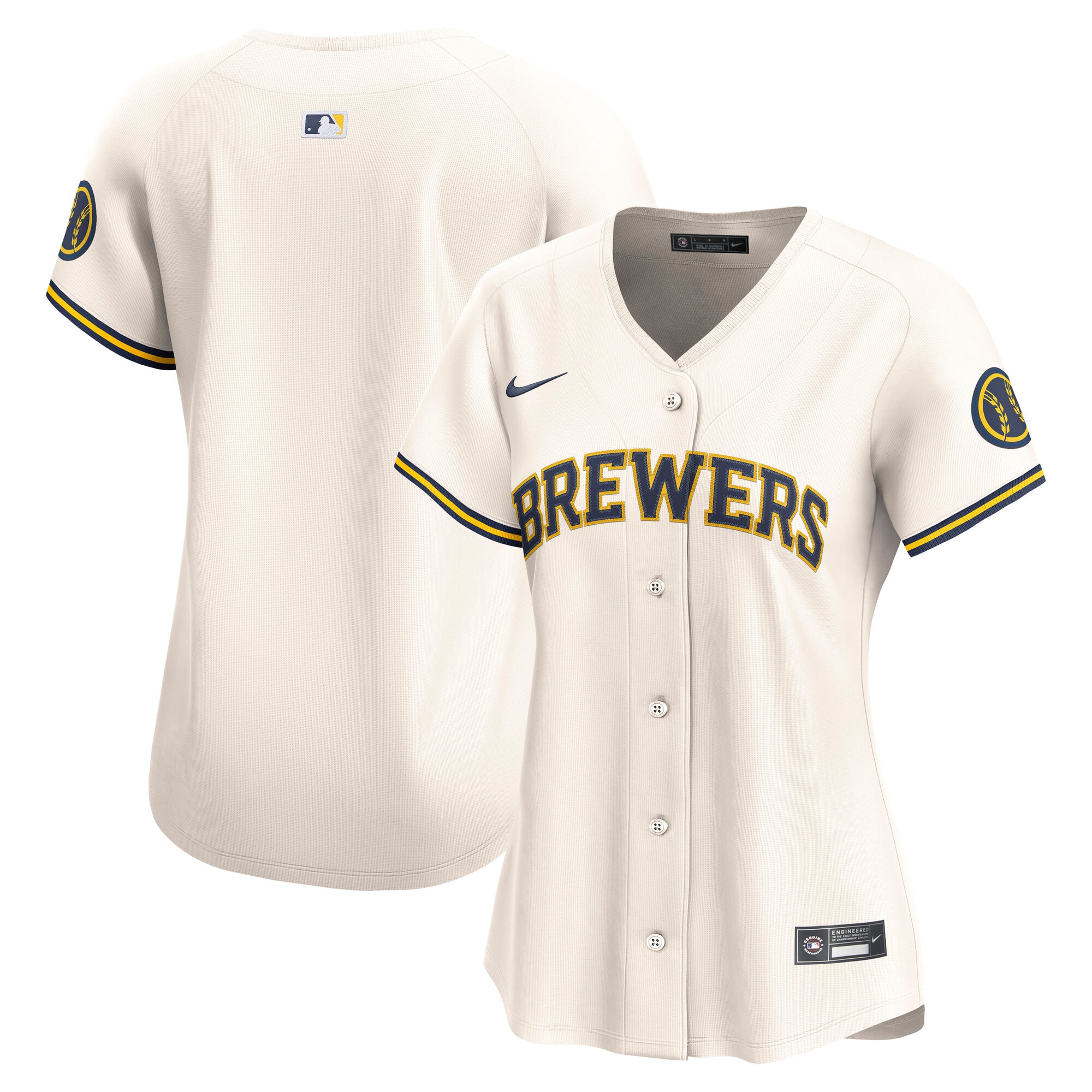 Milwaukee Brewers Women's Home Limited Jersey - Cream