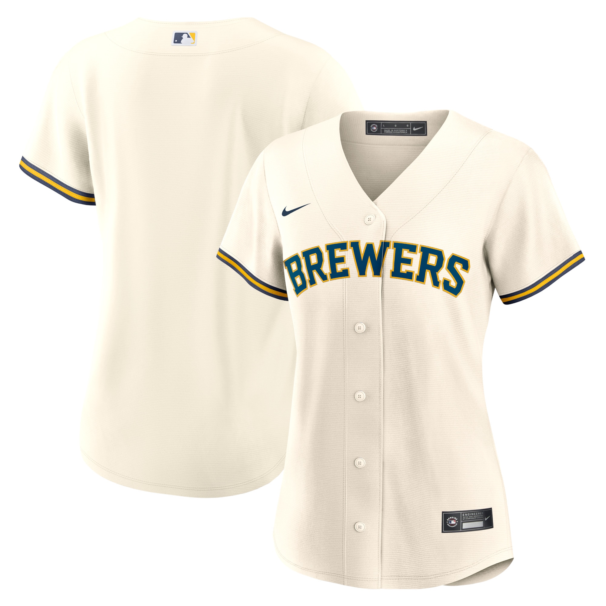Milwaukee Brewers Women's Home Team Jersey - Cream
