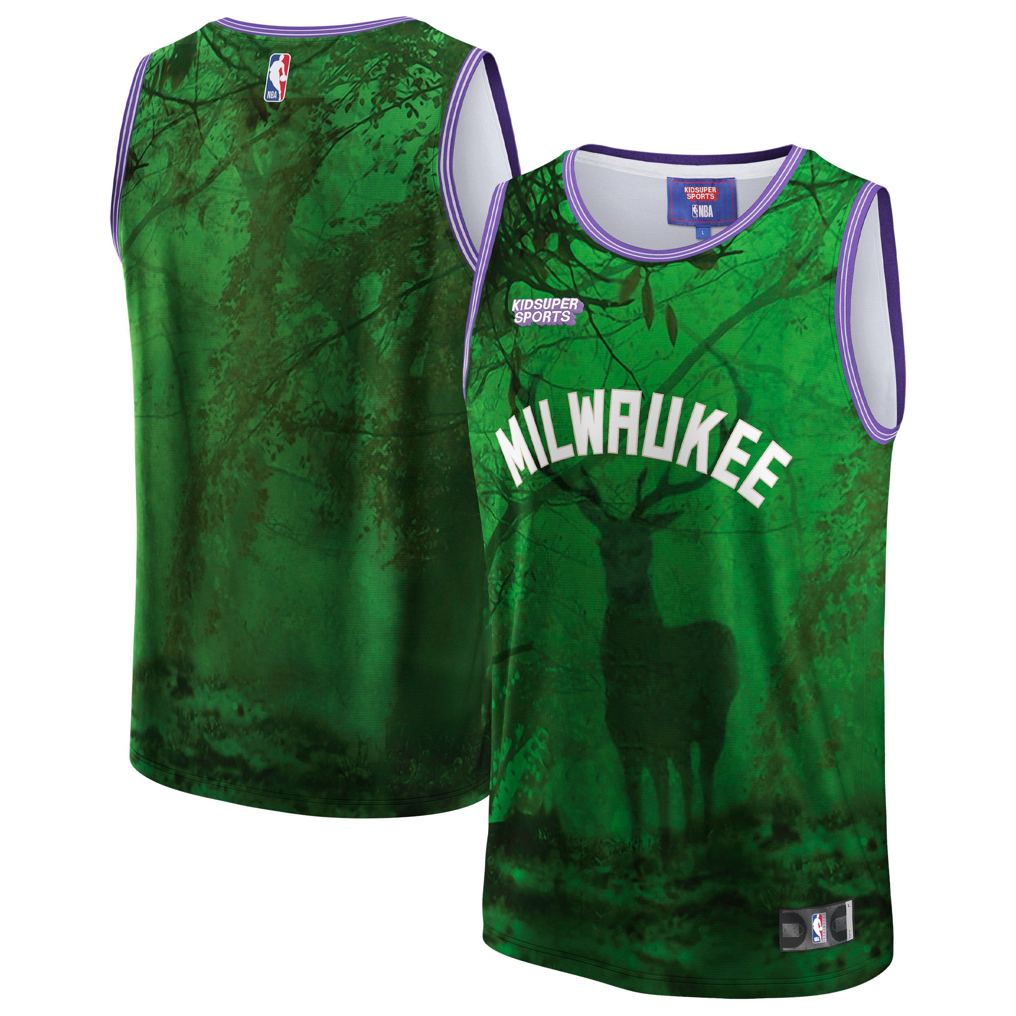 Milwaukee Bucks & KidSuper Studios by Fanatics Unisex Hometown Jersey - Green