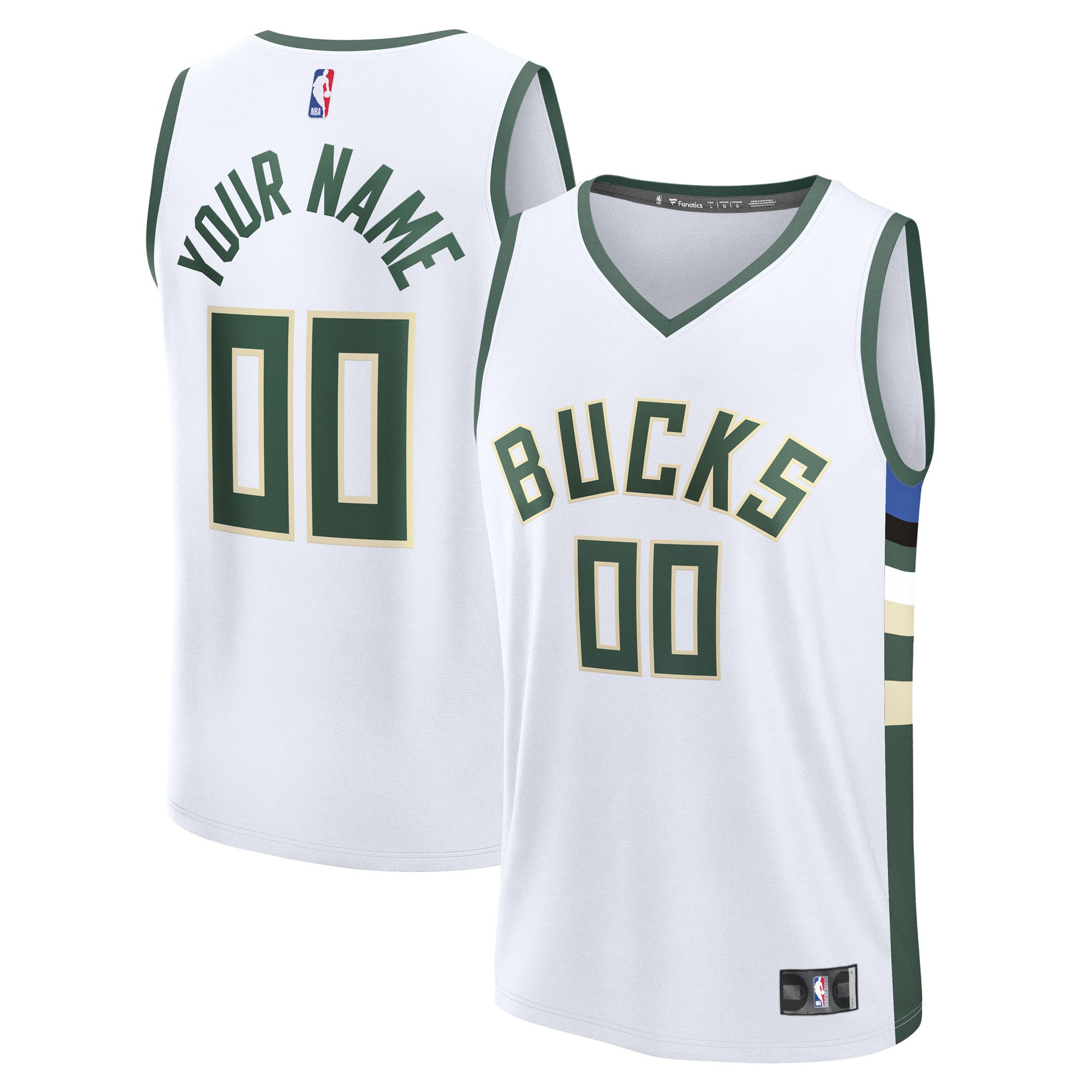 Milwaukee Bucks Fanatics Fast Break Custom Jersey - Association Edition