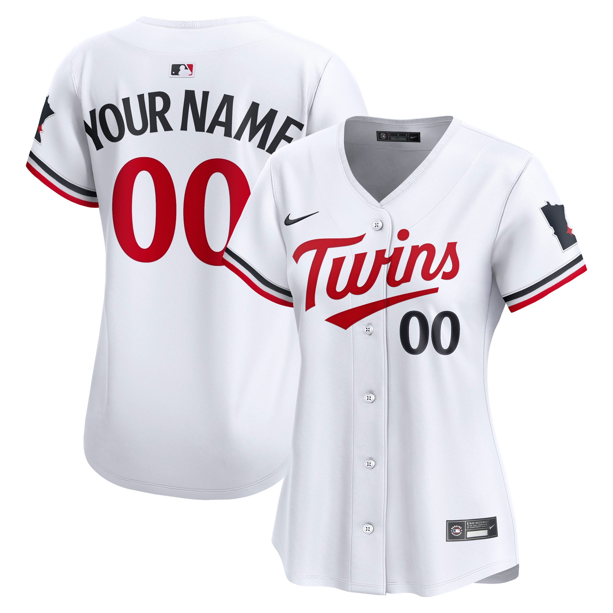Minnesota Twins Women's Home Limited Custom Jersey - White