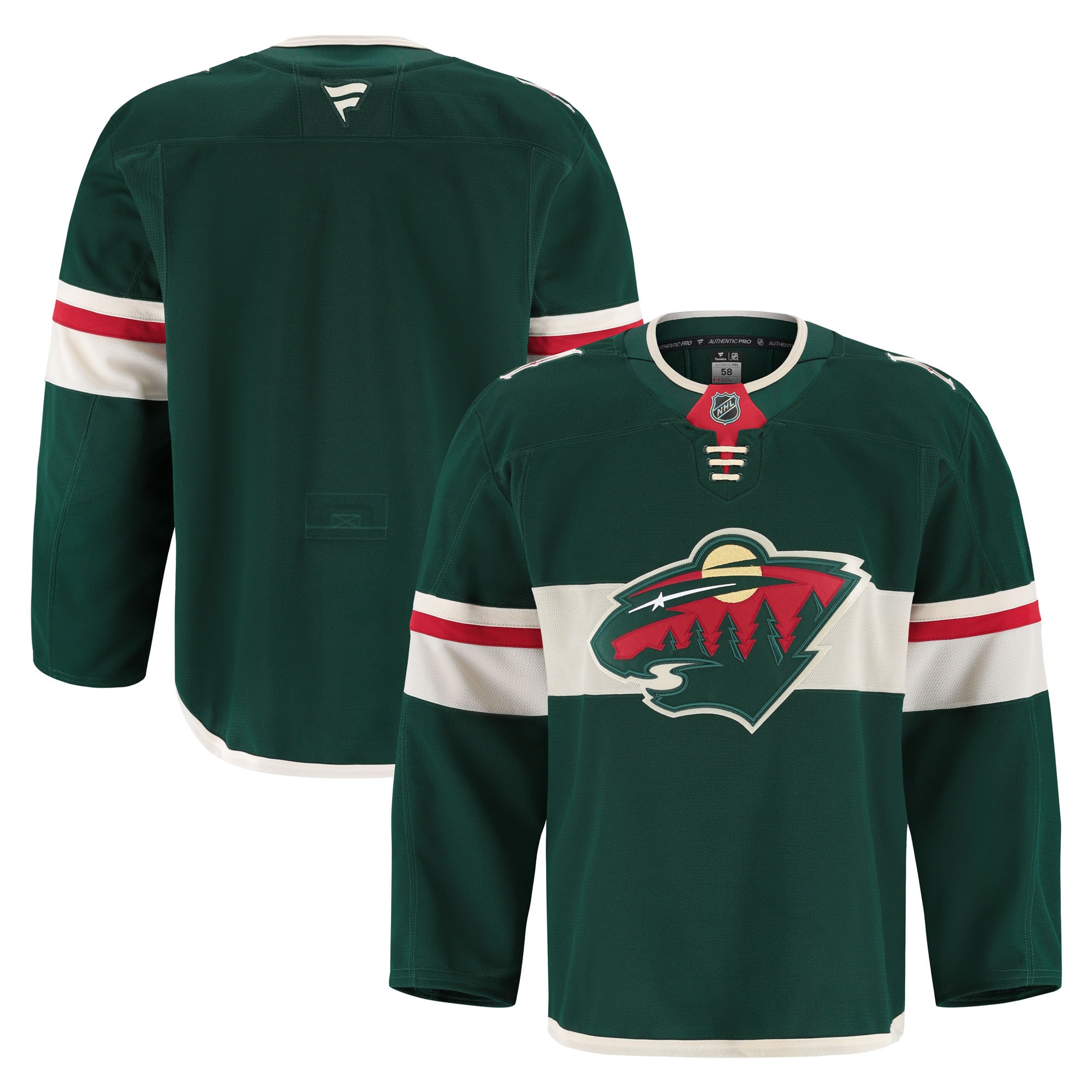 Minnesota Wild Fanatics Home Pro Jersey - Green