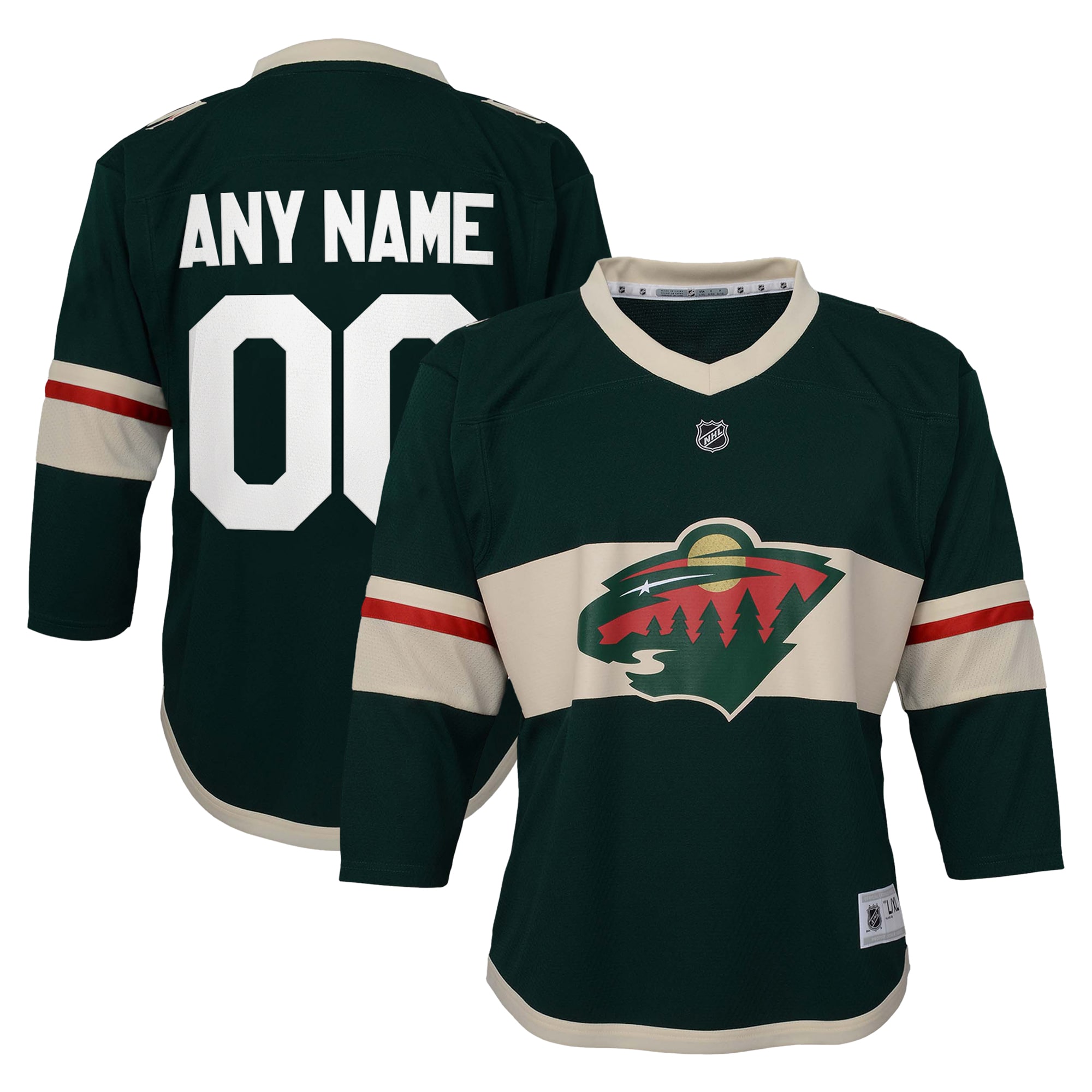 Minnesota Wild Youth Custom Jersey - Green
