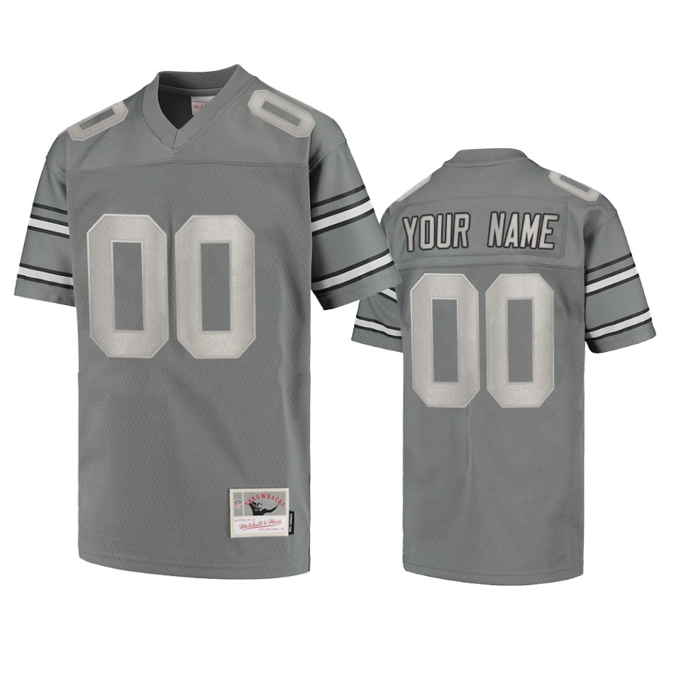 Mitchell & Ness Gray Custom Jersey - Personalized NFL Style