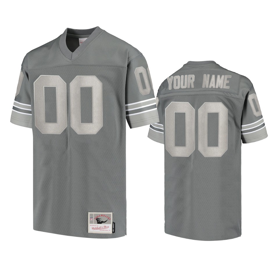 Mitchell & Ness Gray Jersey - Mitchell & Ness Gray Custom Jersey