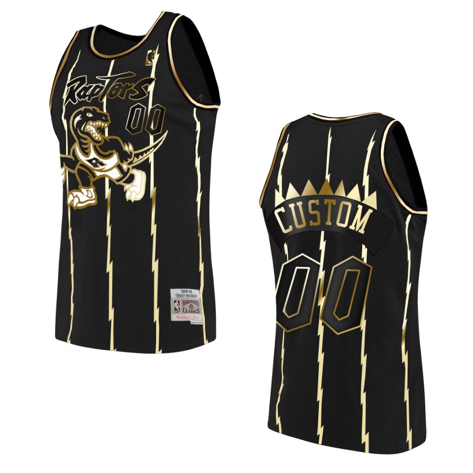 mitchell Raptors Black Gold Jersey - Raptors Black Gold Jersey