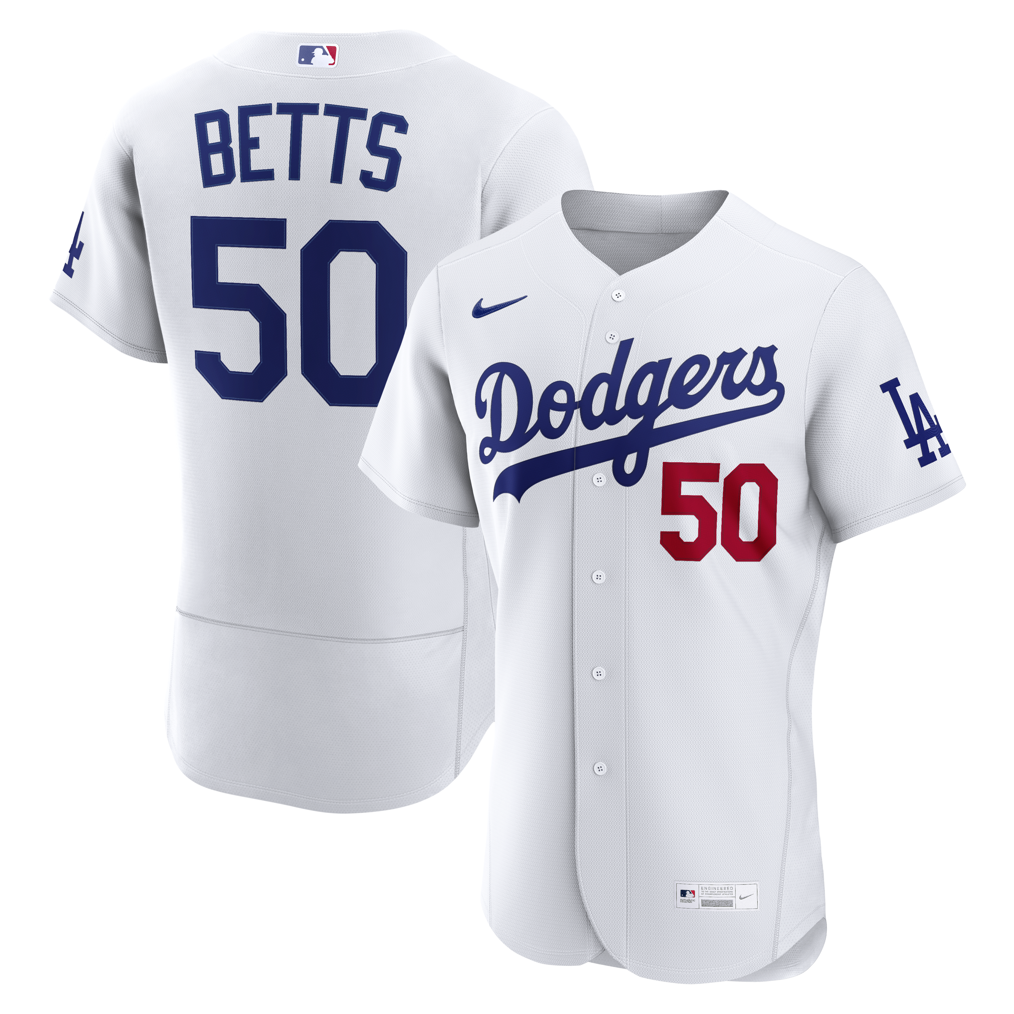Mookie Betts Los Angeles Dodgers Home Jersey - White