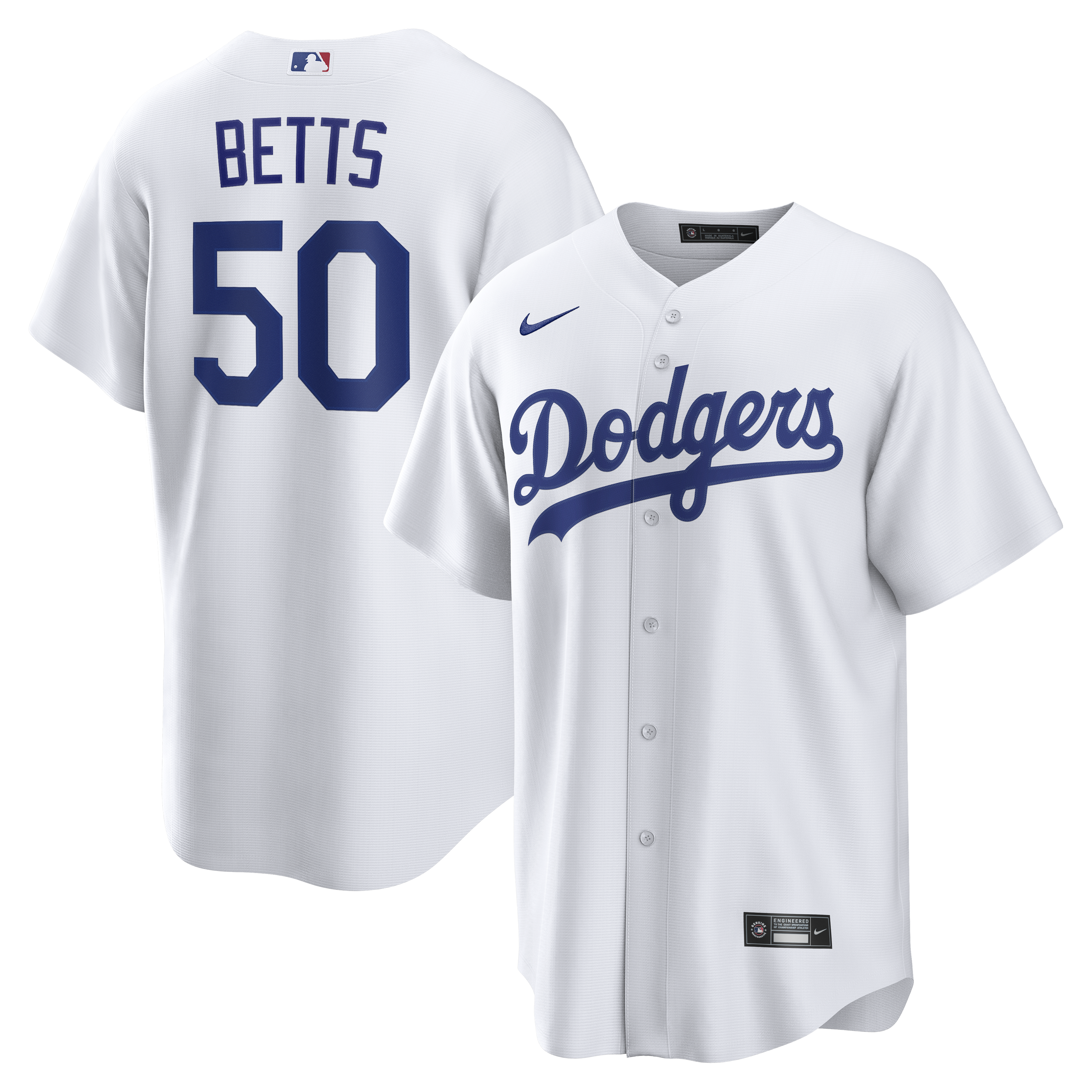 Mookie Betts Los Angeles Dodgers Home Jersey - White