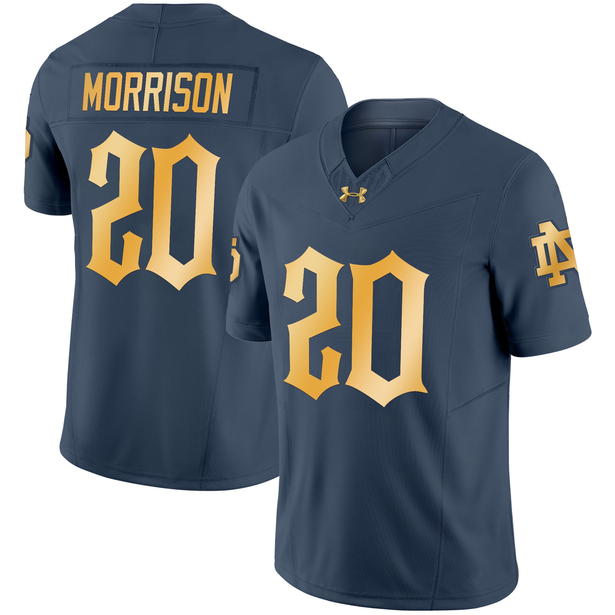 Morrison #20 Navy Jersey - Under Armour Notre Dame