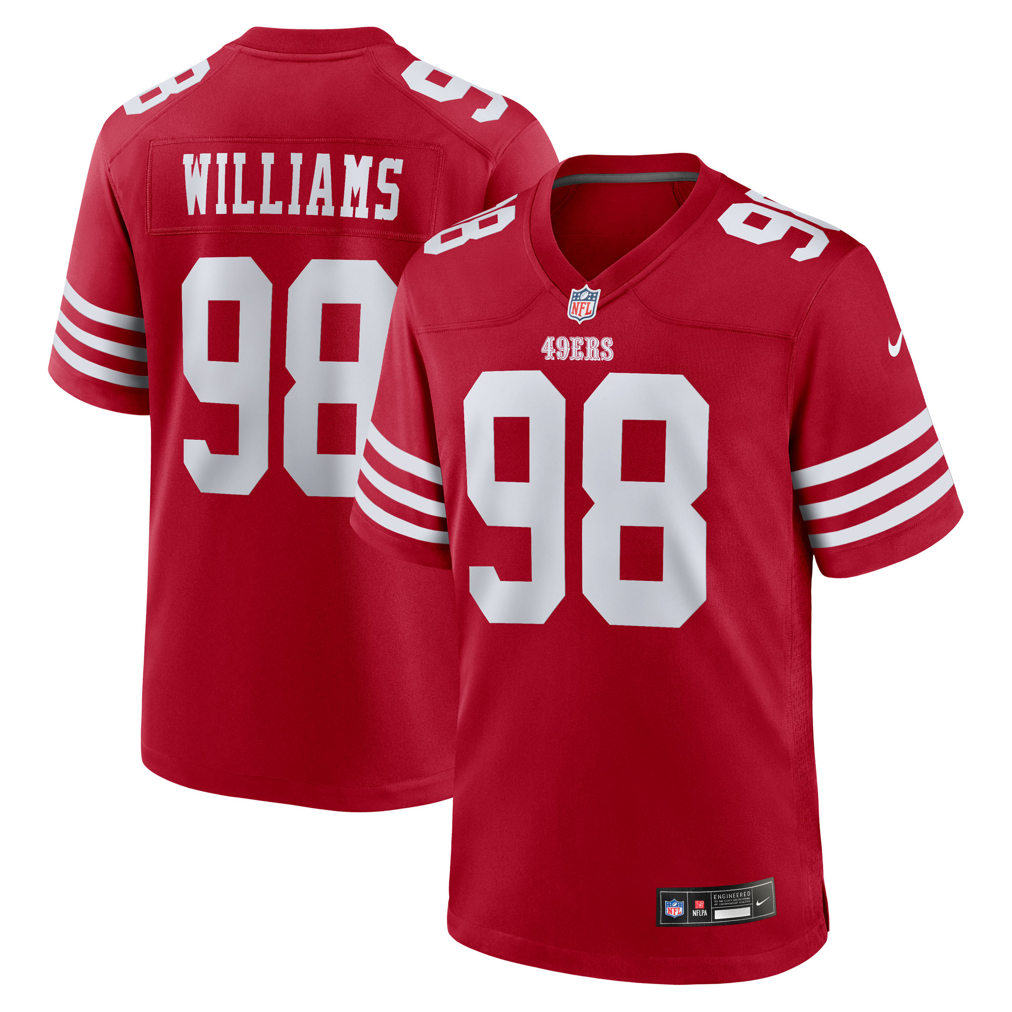 Mykel Williams San Francisco 49ers Game Player Jersey - Scarlet