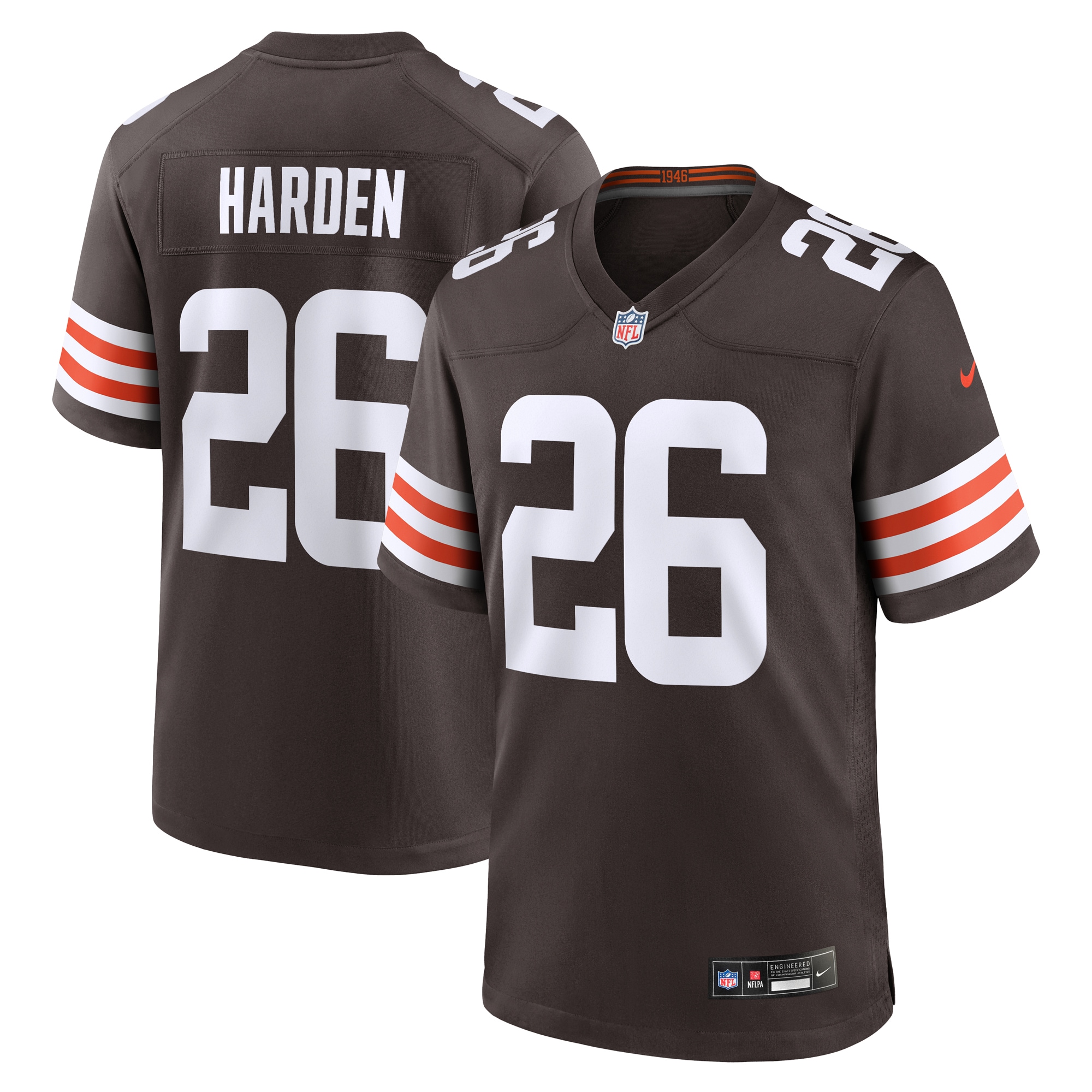 Myles Harden Cleveland Browns Team Game Jersey - Brown