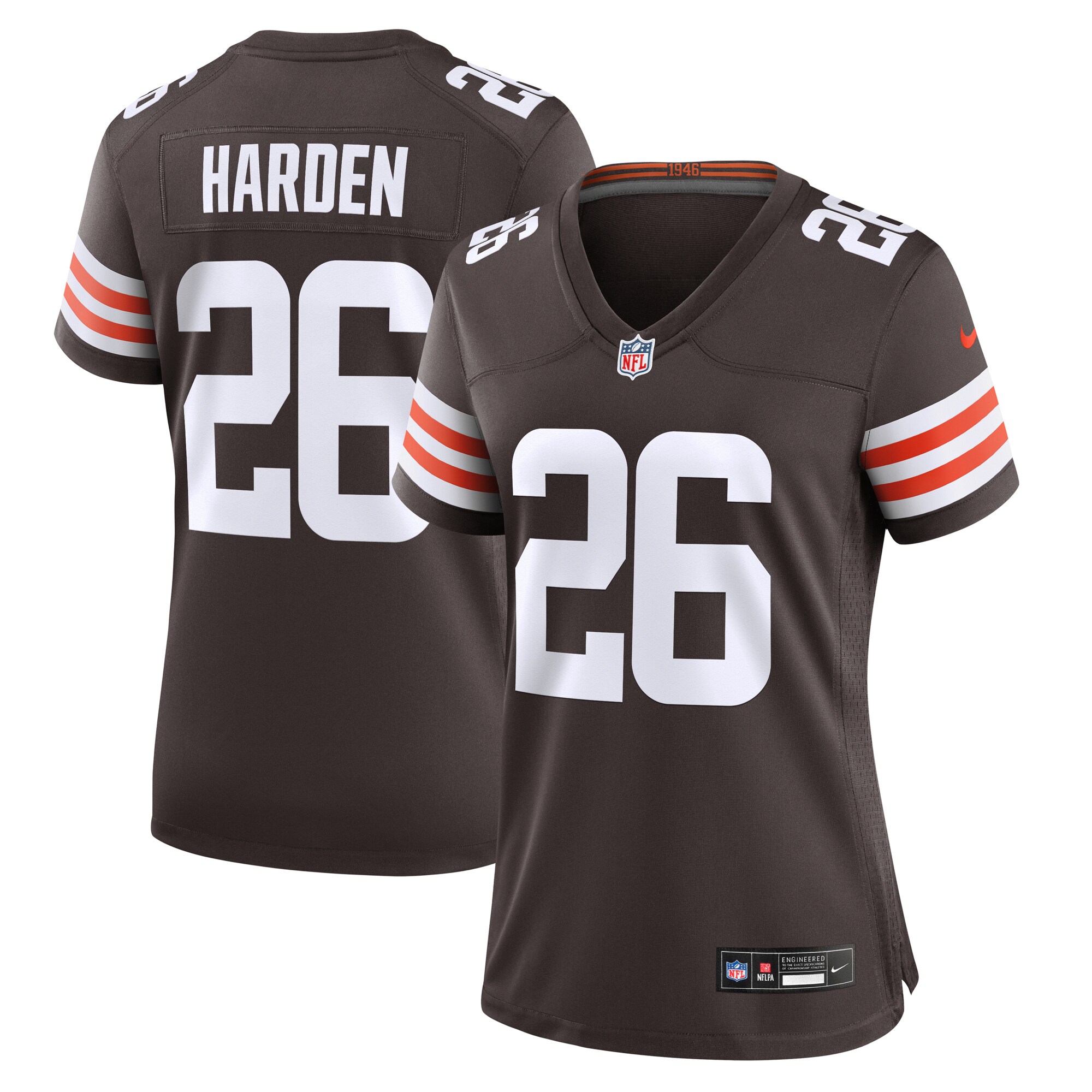 Myles Harden Cleveland Browns Women's Game Jersey - Brown