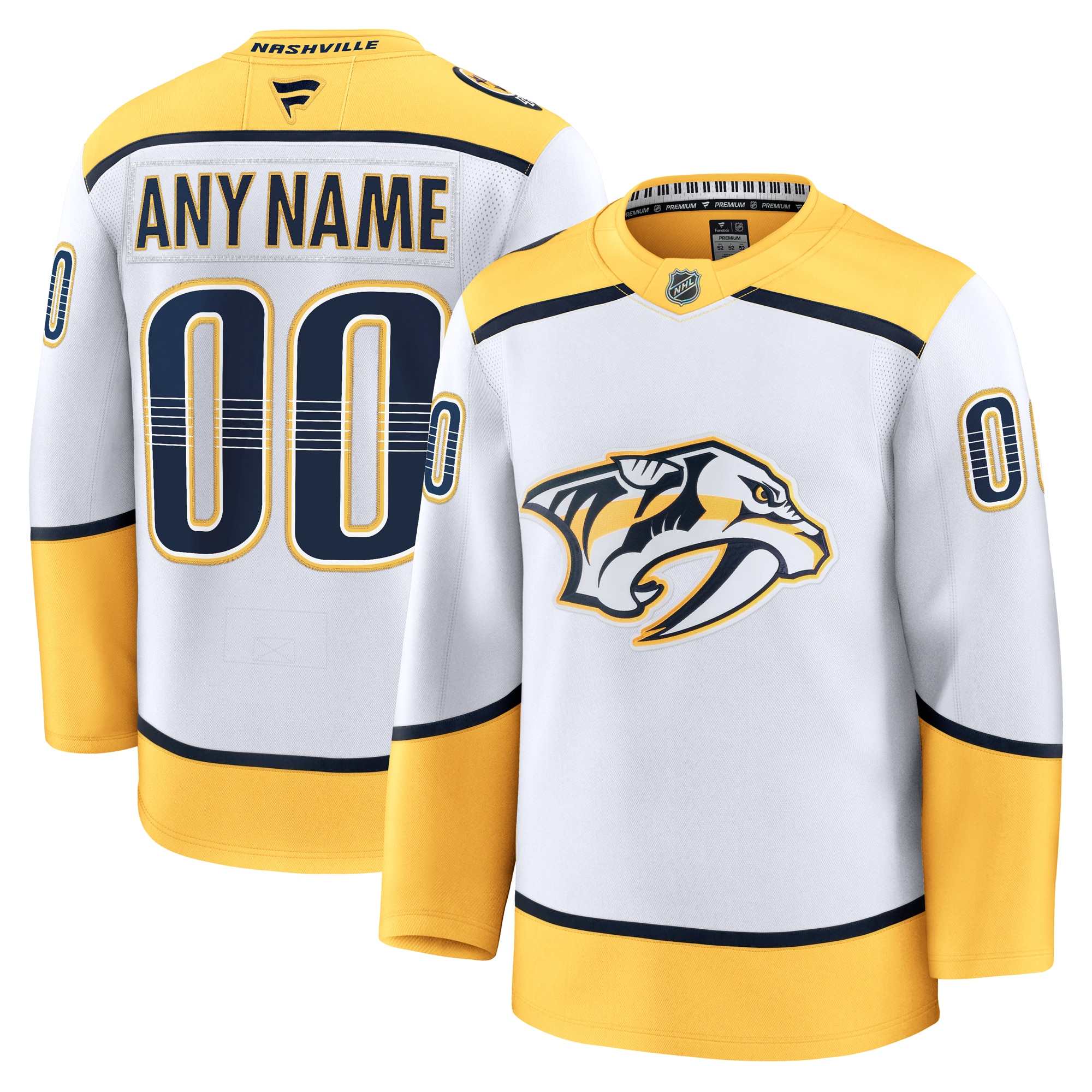 Nashville Predators Fanatics Away Premium Custom Jersey