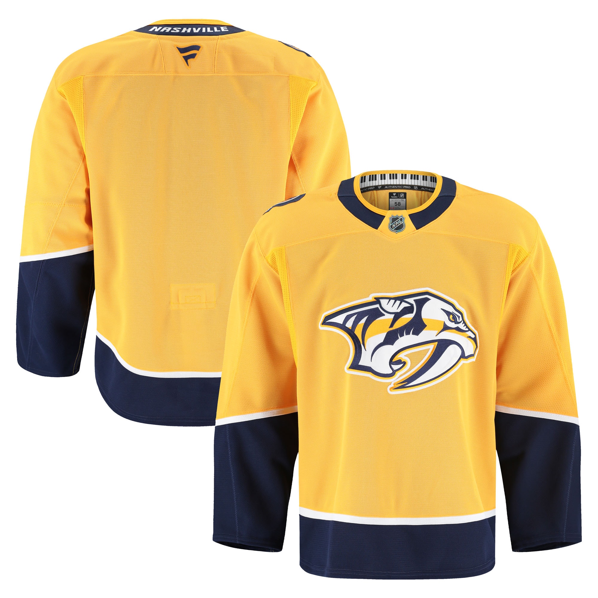 Nashville Predators Fanatics Home Pro Jersey - Yellow