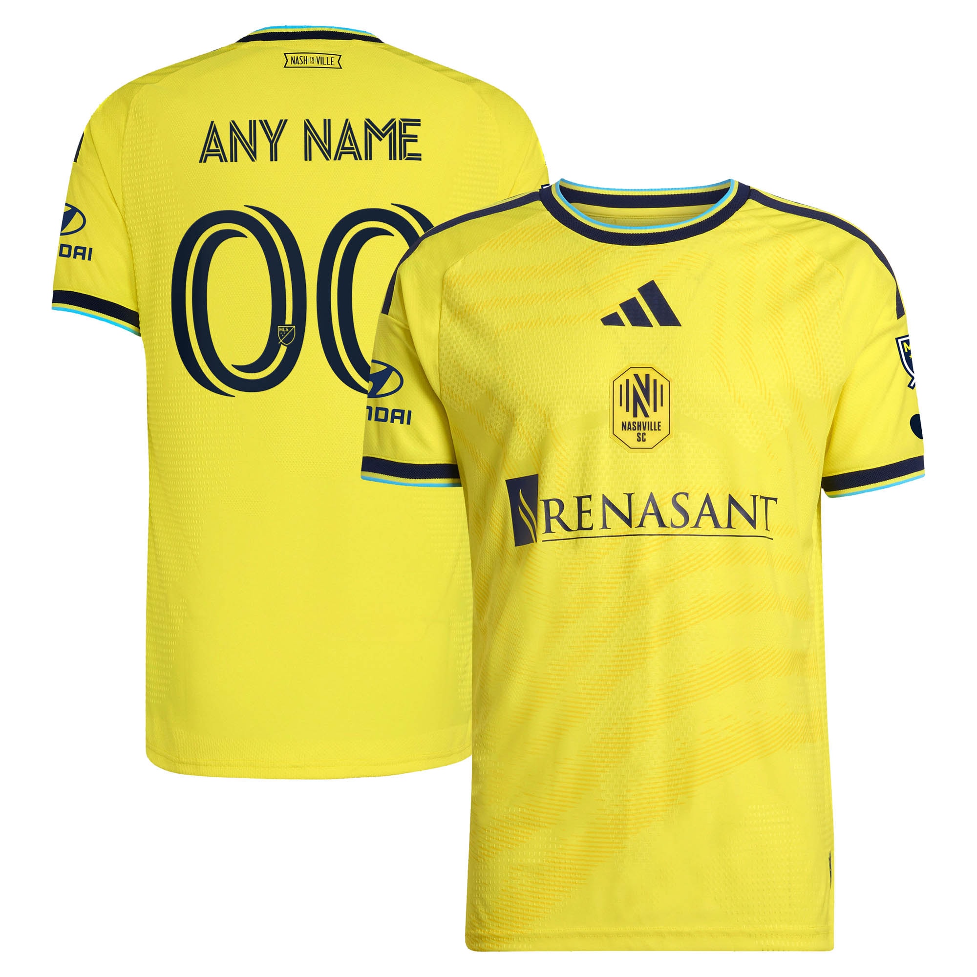 Nashville SC 2026 The Reverb Kit On-Field Patch Custom Jersey - Yellow