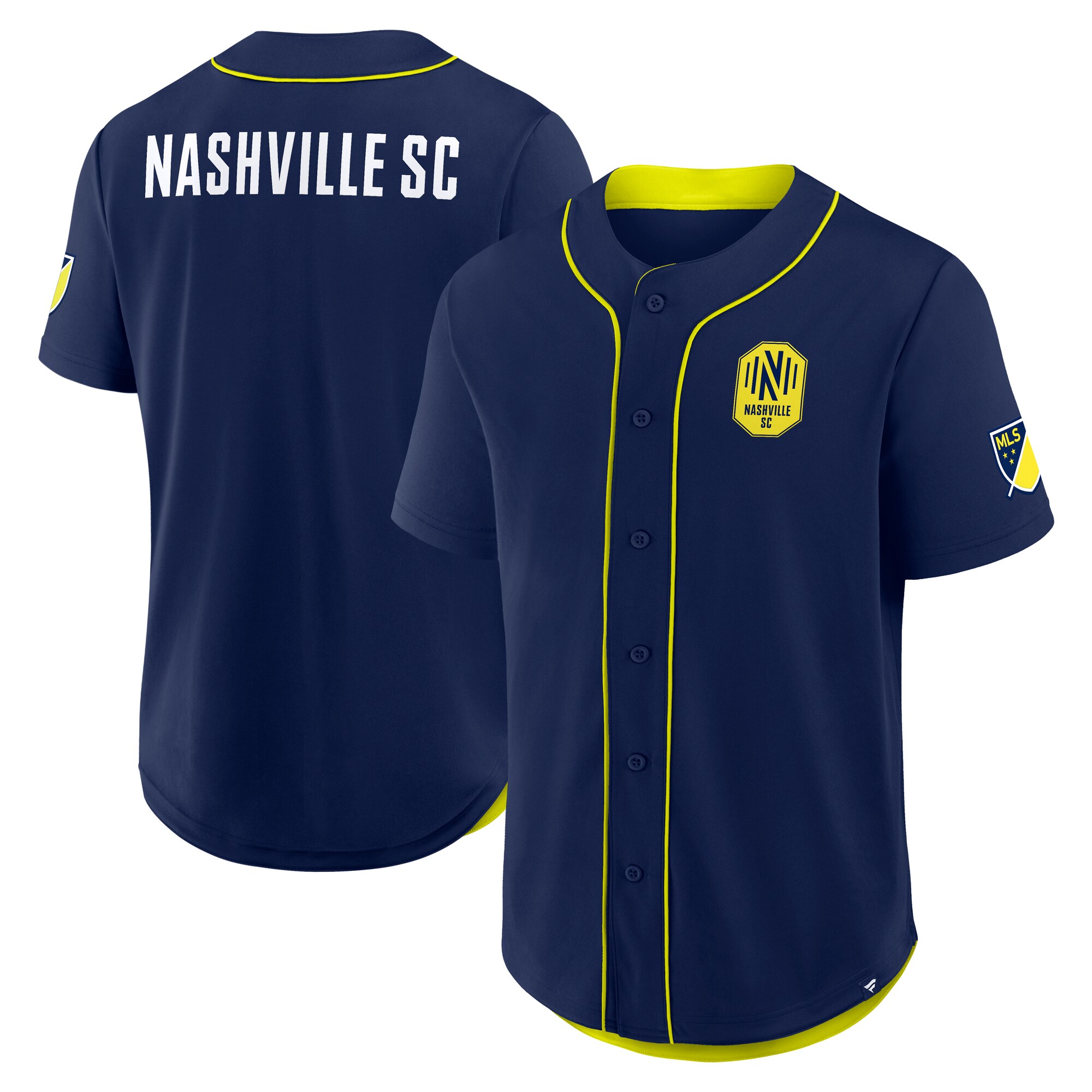 Nashville SC Fanatics Injury Time Baseball Jersey - Navy