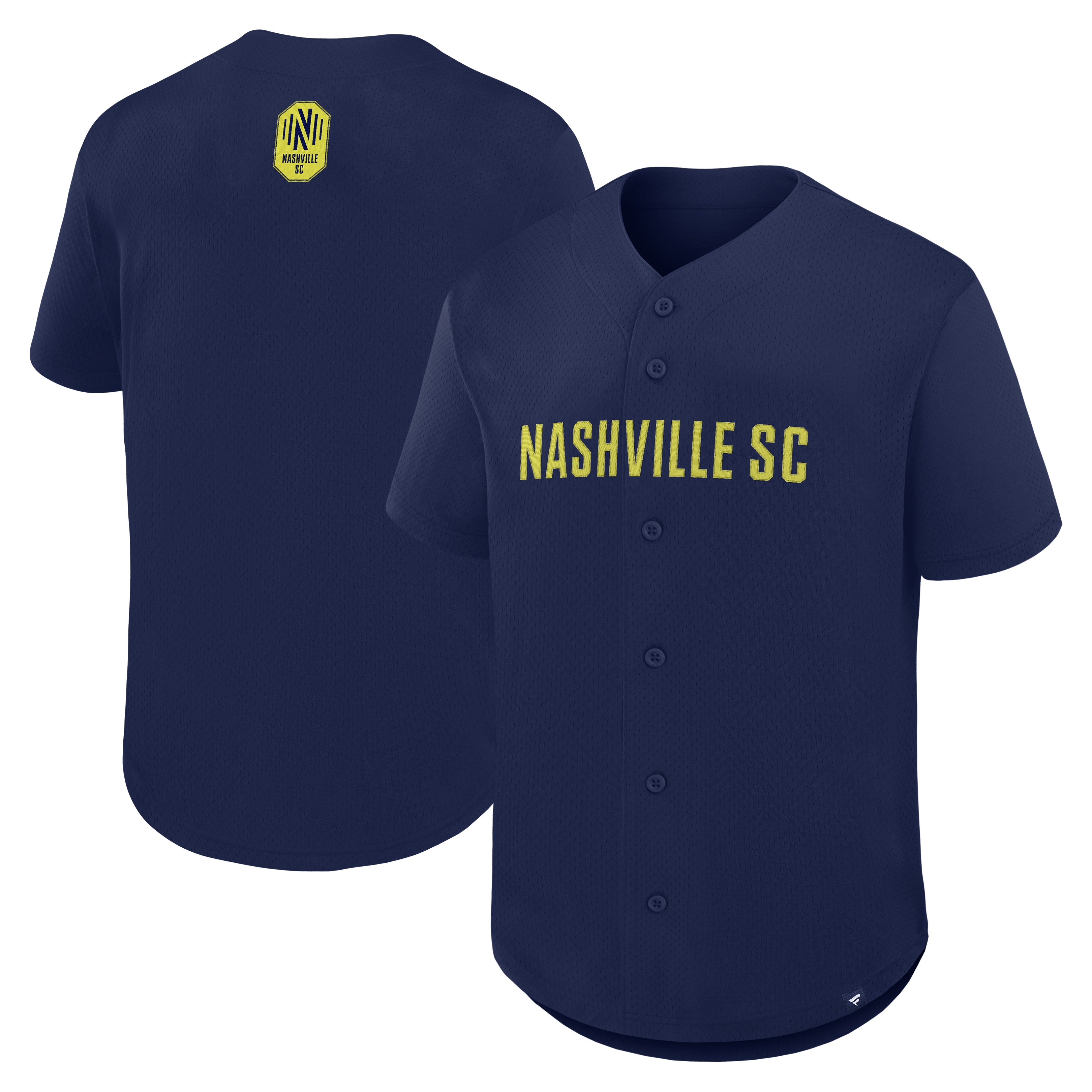 Nashville SC Fanatics Maximum Intensity Button-Up Jersey  - Navy