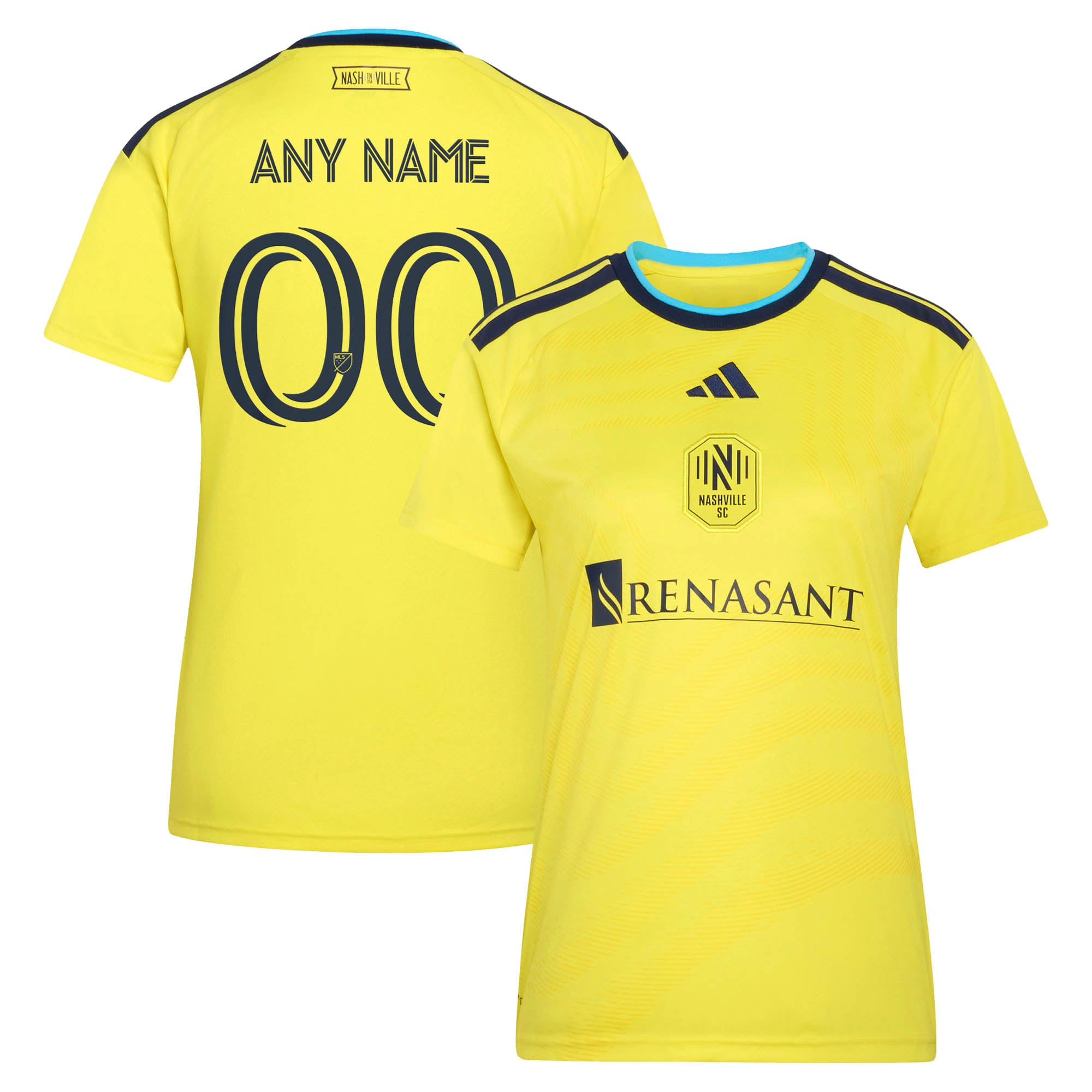 Nashville SC Women's 2026 The Reverb Kit Custom Jersey - Yellow