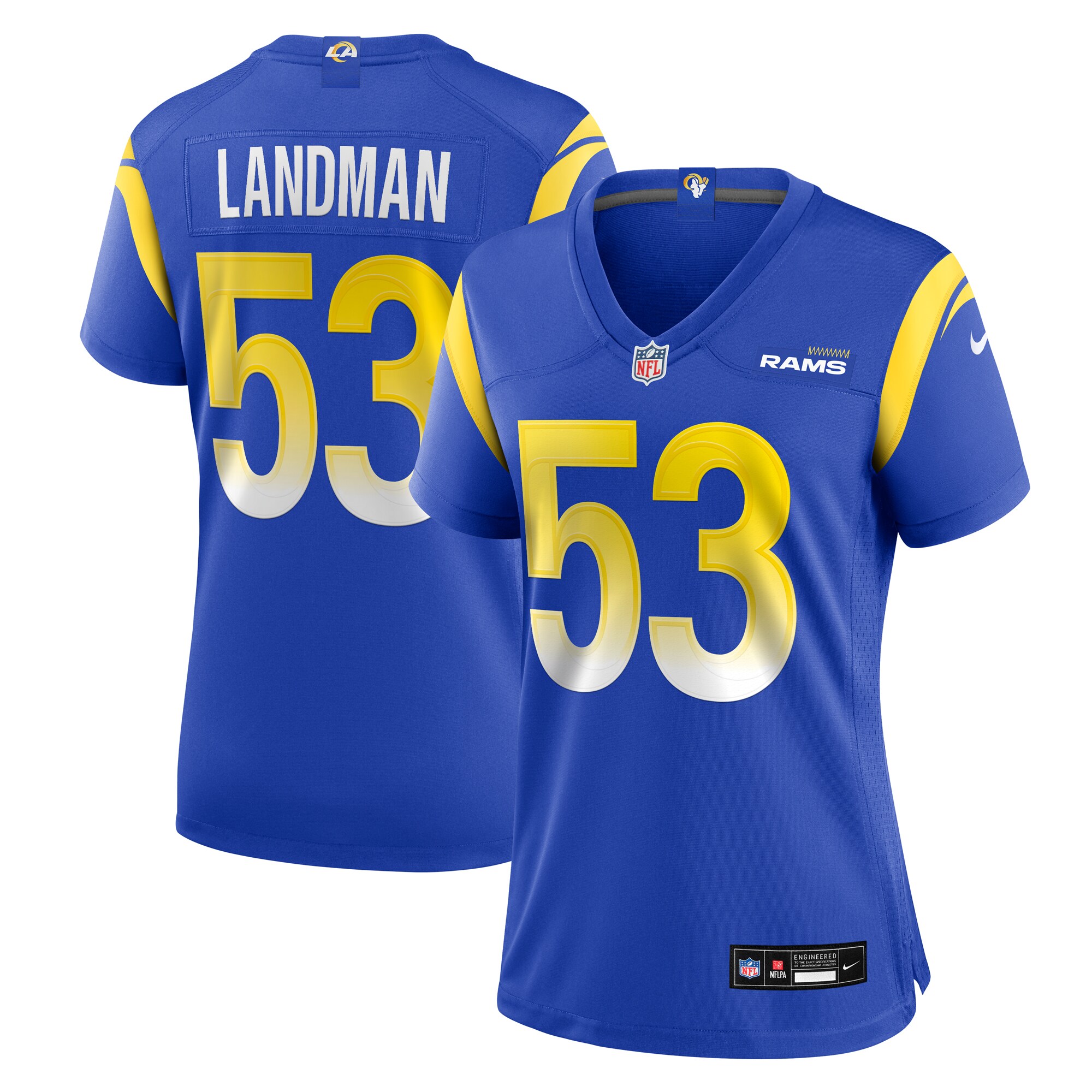 Nate Landman Los Angeles Rams Women's Team Game Jersey - Royal