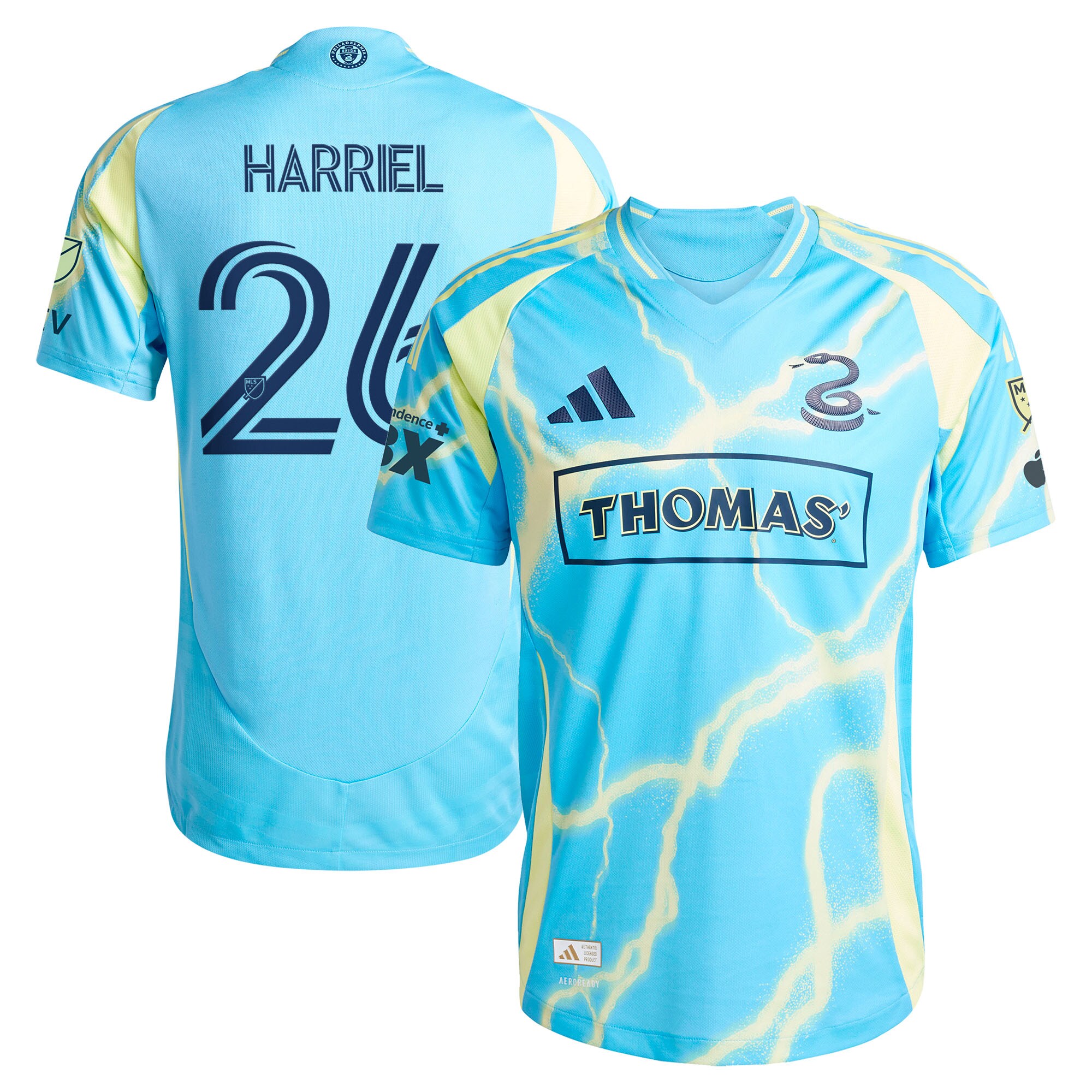 Nathan Harriel Philadelphia Union 2025 The Voltage Kit On-Field Jersey – Blue