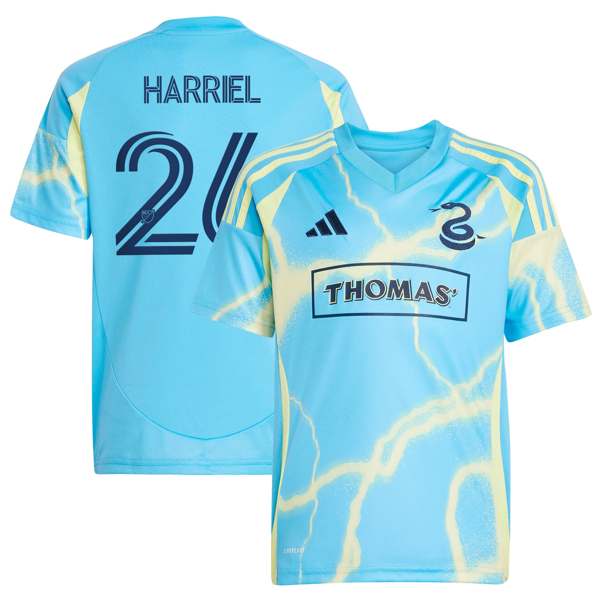 Nathan Harriel Philadelphia Union Youth 2025 The Voltage Kit Jersey - Blue