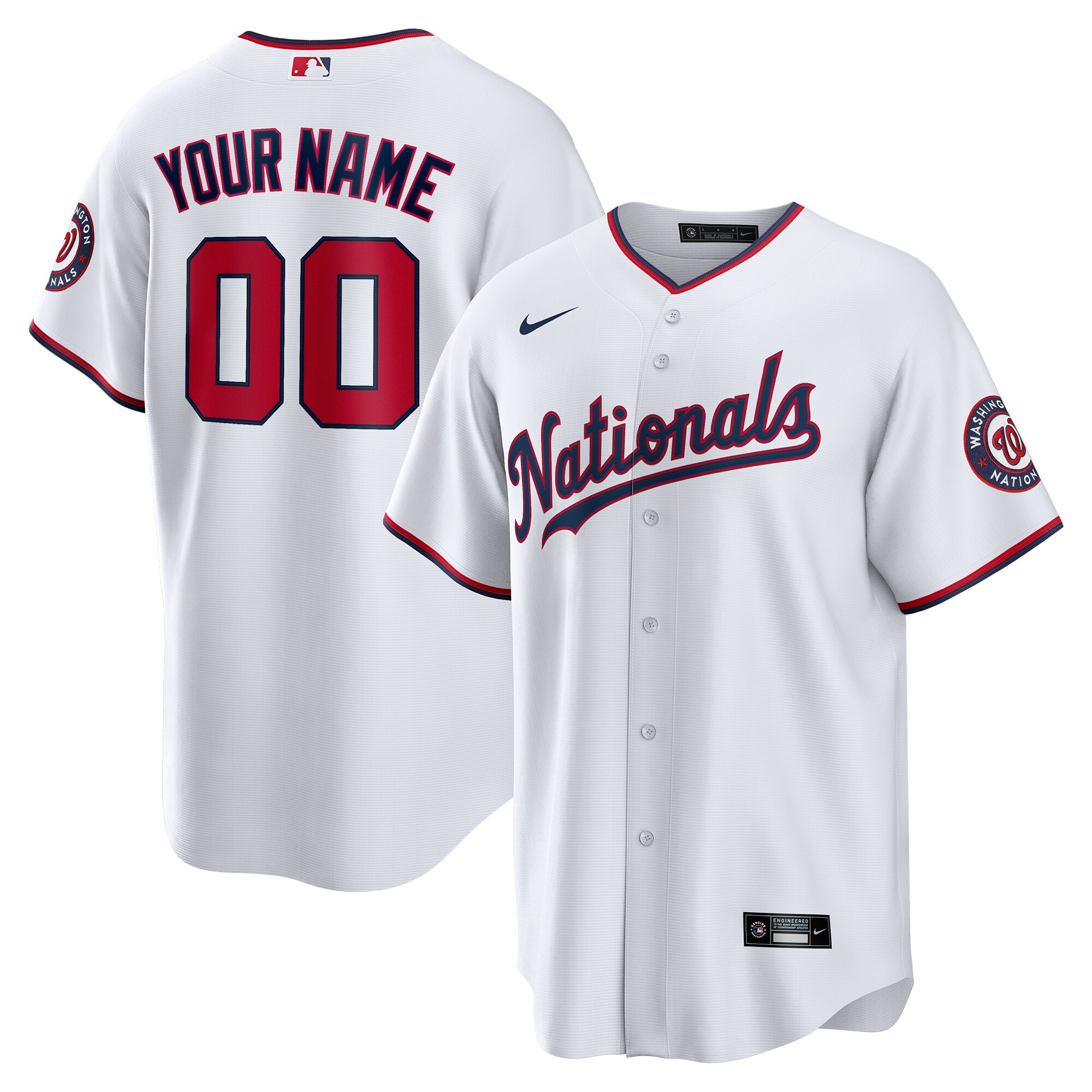 Nationals Personalized White Jersey Nike - Nike Nationals Authentic