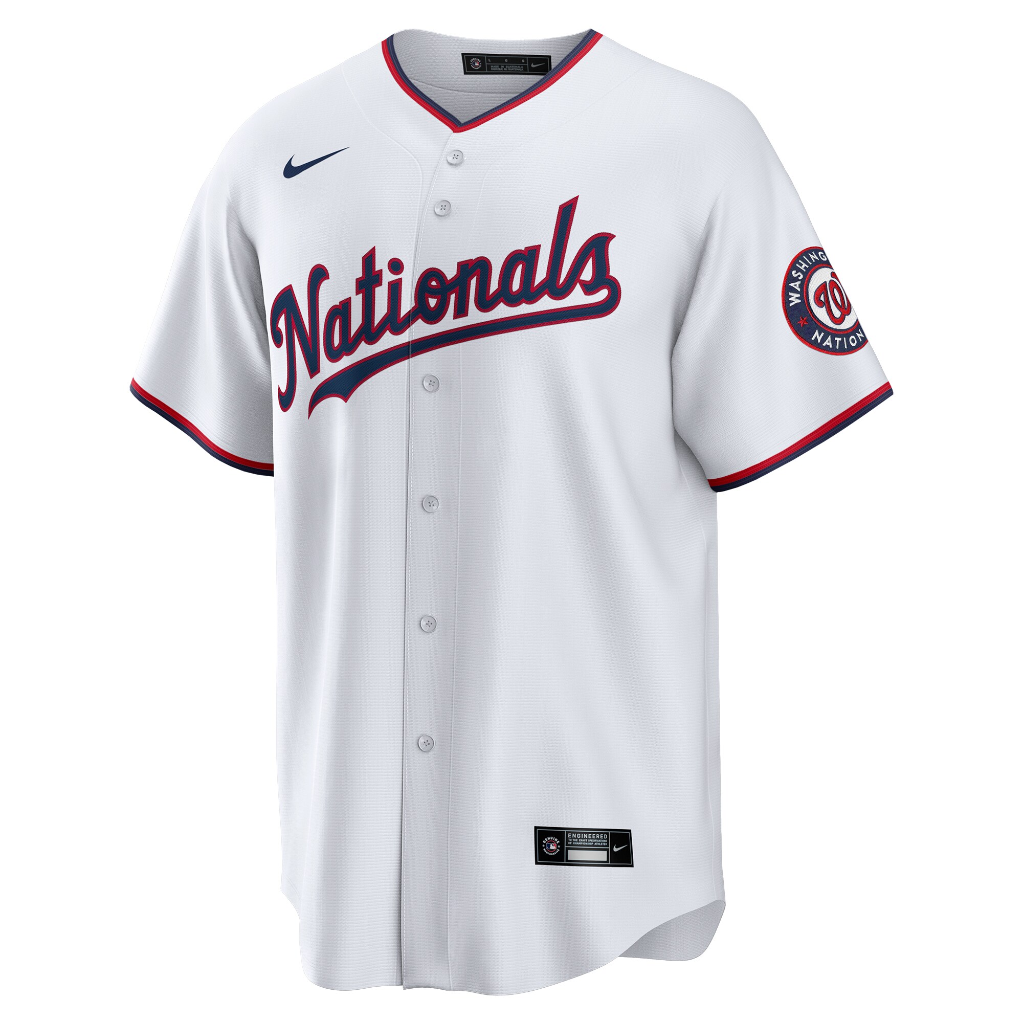 Alternative view of Nationals Personalized White Jersey Nike - Nike Nationals Authentic