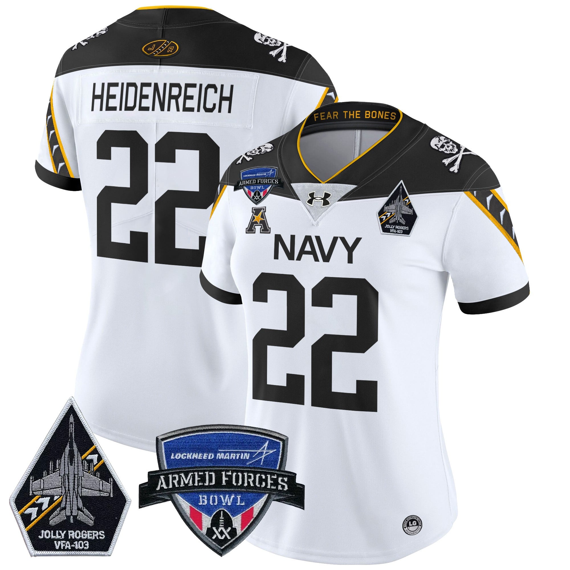Alternative view of Navy Horvath #11 Jersey - Under Armour Navy Horvath #11 Armed Forces