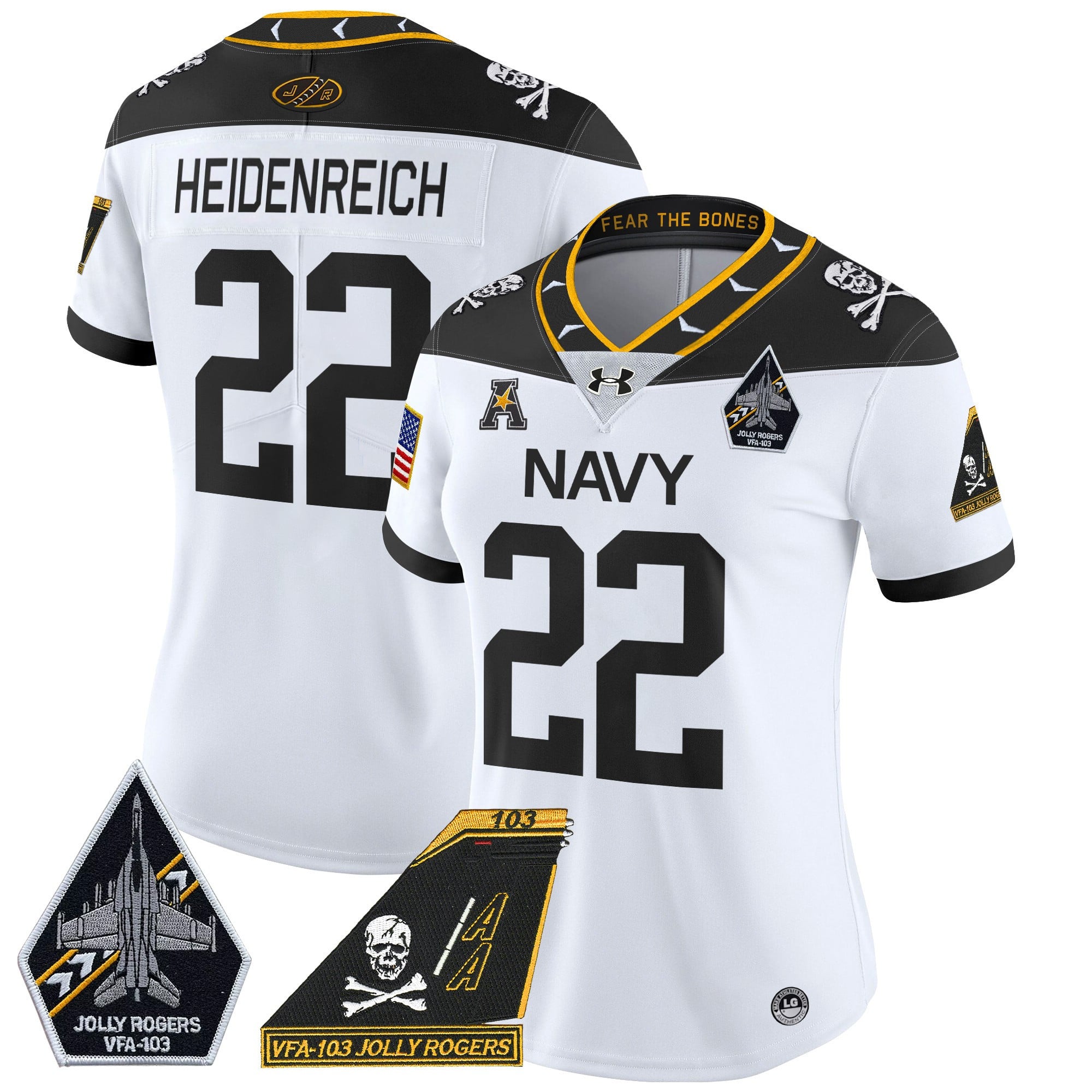 Alternative view of Navy Jolly Rogers Jersey armour - Under Armour Navy Jolly Rogers